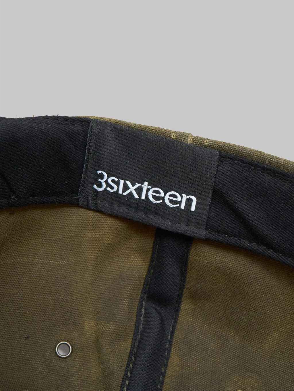 3sixteen Waxed Canvas Baseball Cap Olive