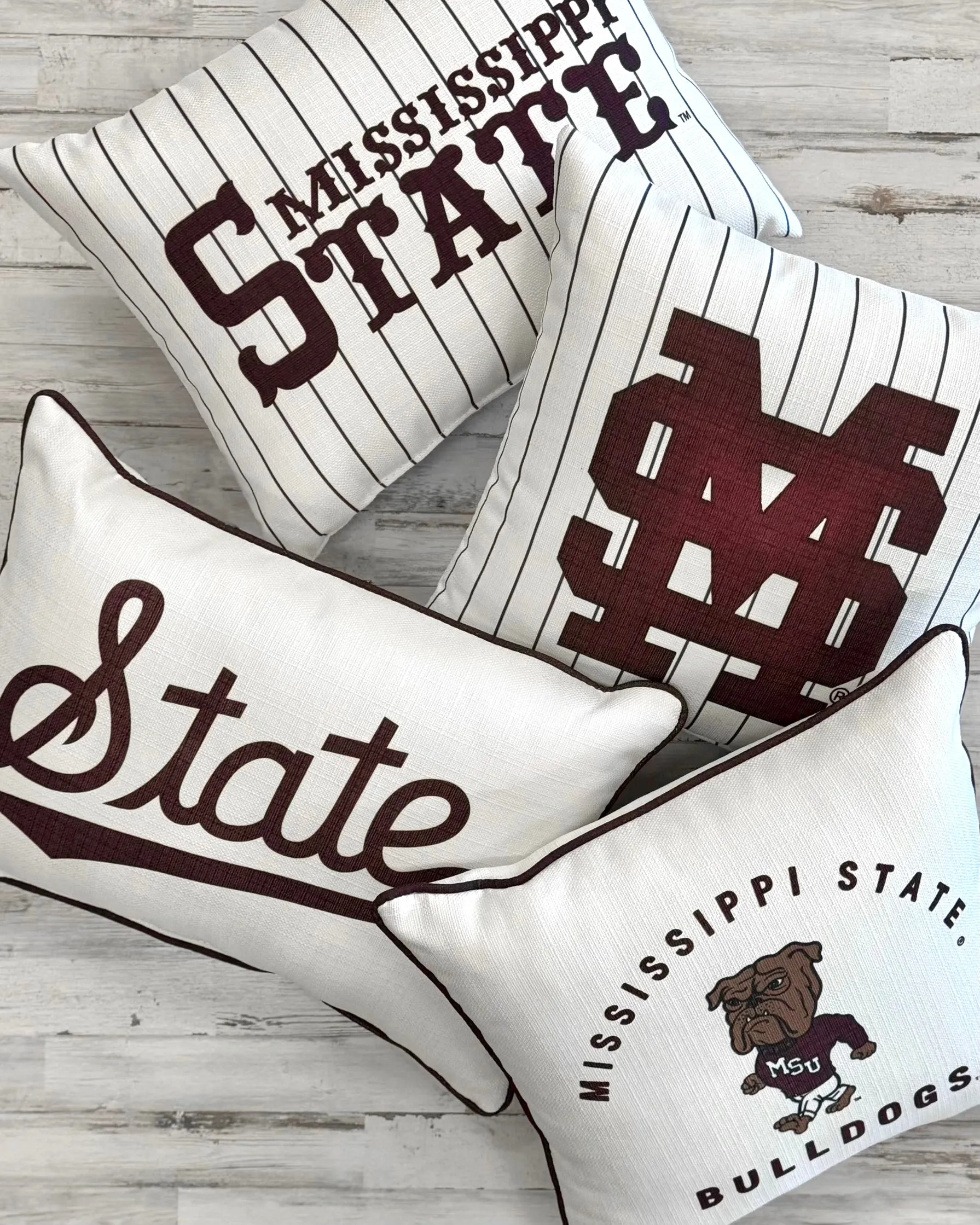 '85 Baseball Pinstripe Pillow