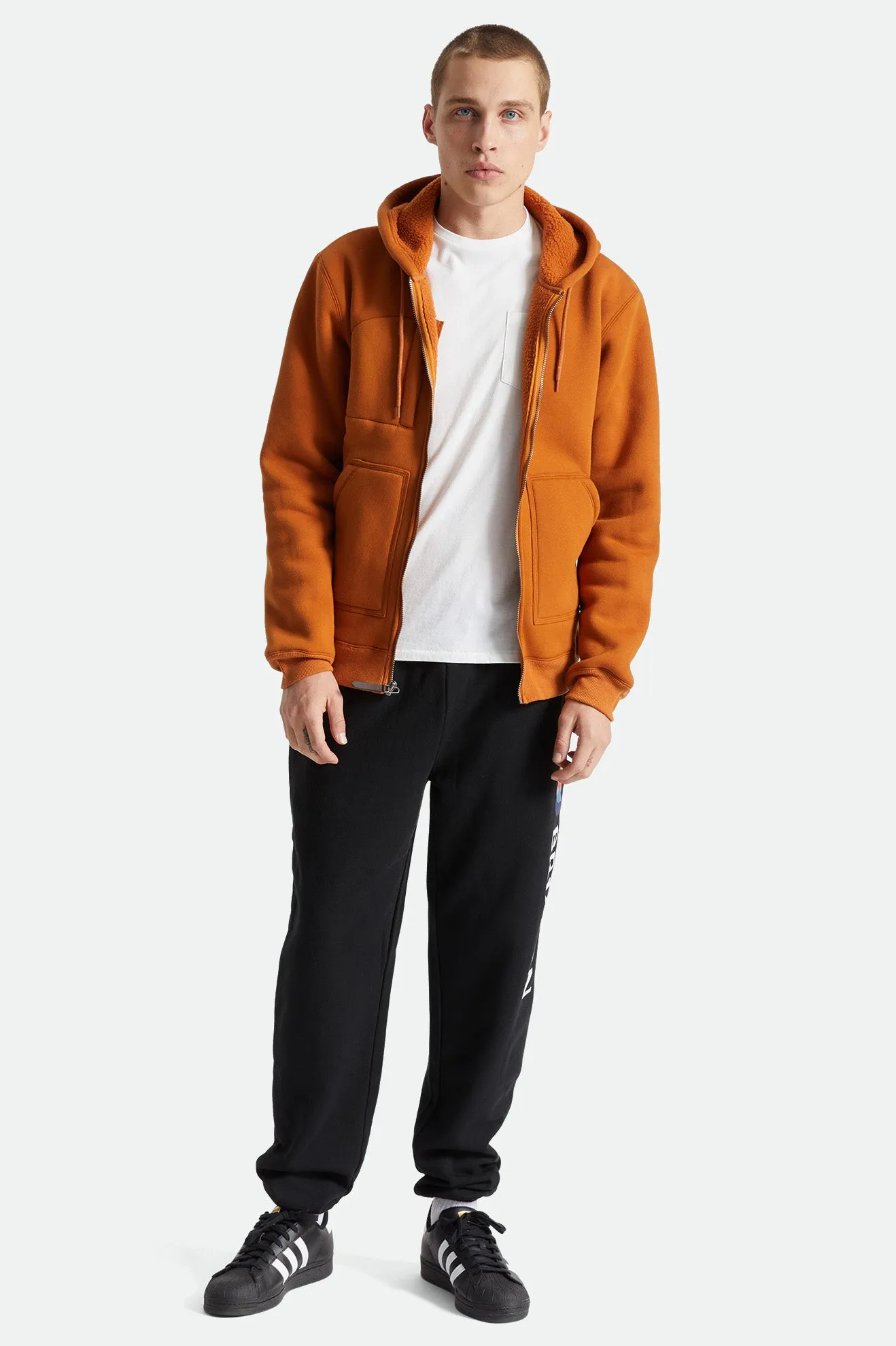 Abraham Sherpa Lined Full Zip - Caramel