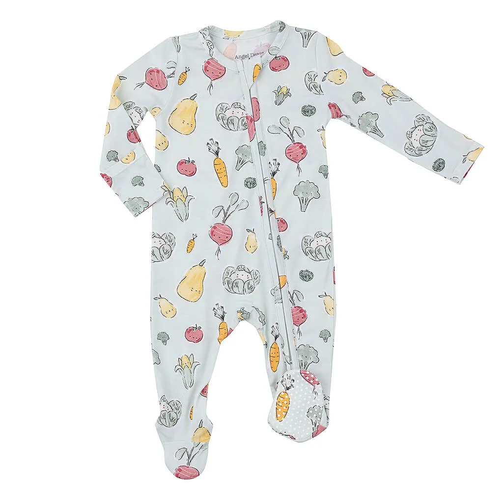 Angel Dear Zipper Footie Watercolor Baby Vegies