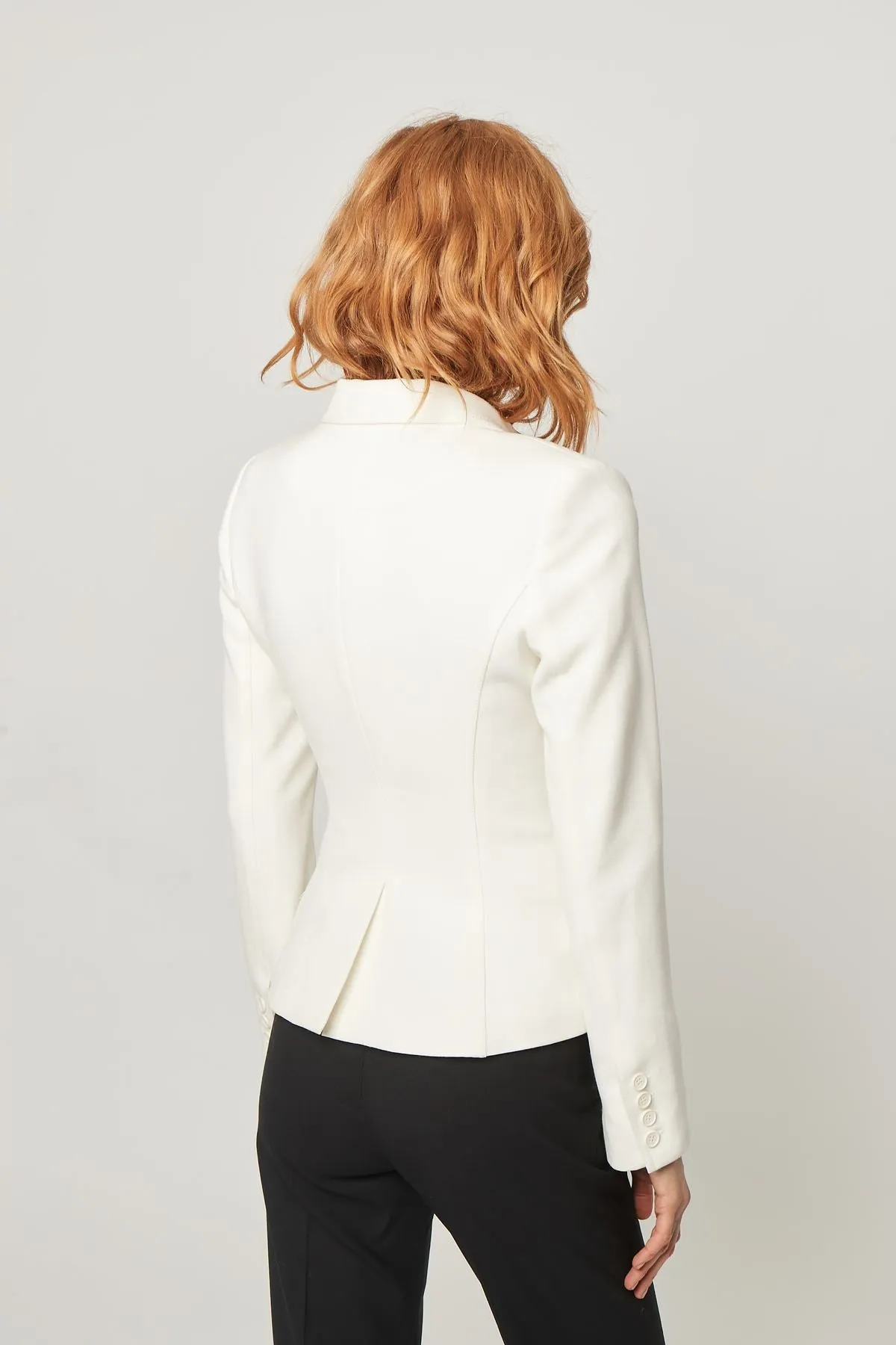 AS2004 Asymmetrical double breasted wrap blazer