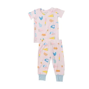 Baseball Bamboo Pajama Set | Pink