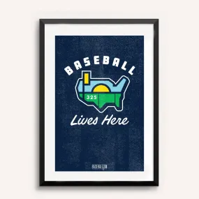 Baseball Lives Here 18x12