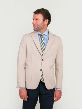 BLAZER IN MISTO COTONE PUNTO MILANO BEIGE