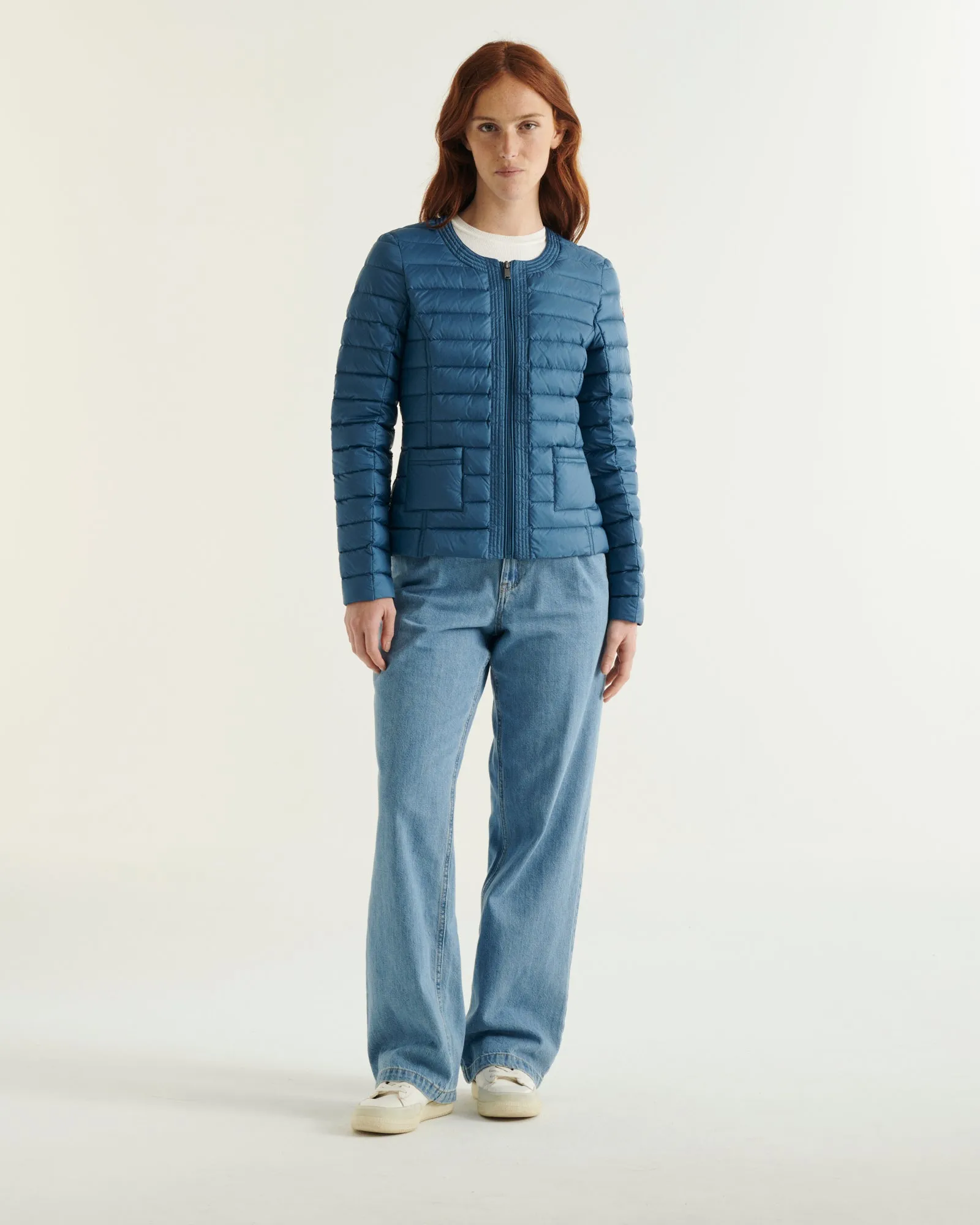 Blue jean Douda lightweight puffer jacket