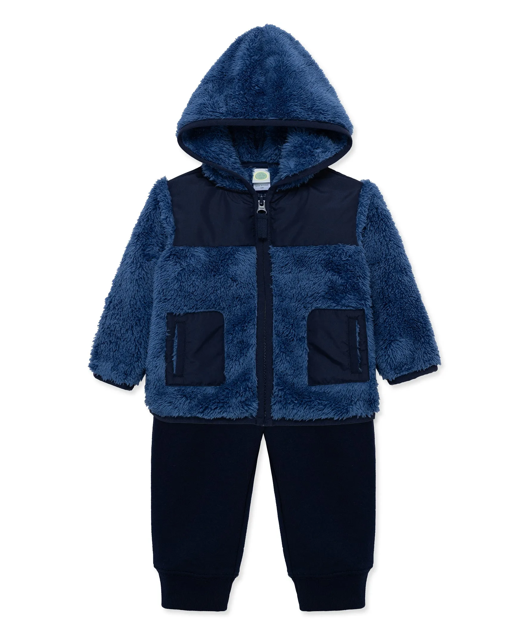 Blue Sherpa Jacket Set (12M-24M)