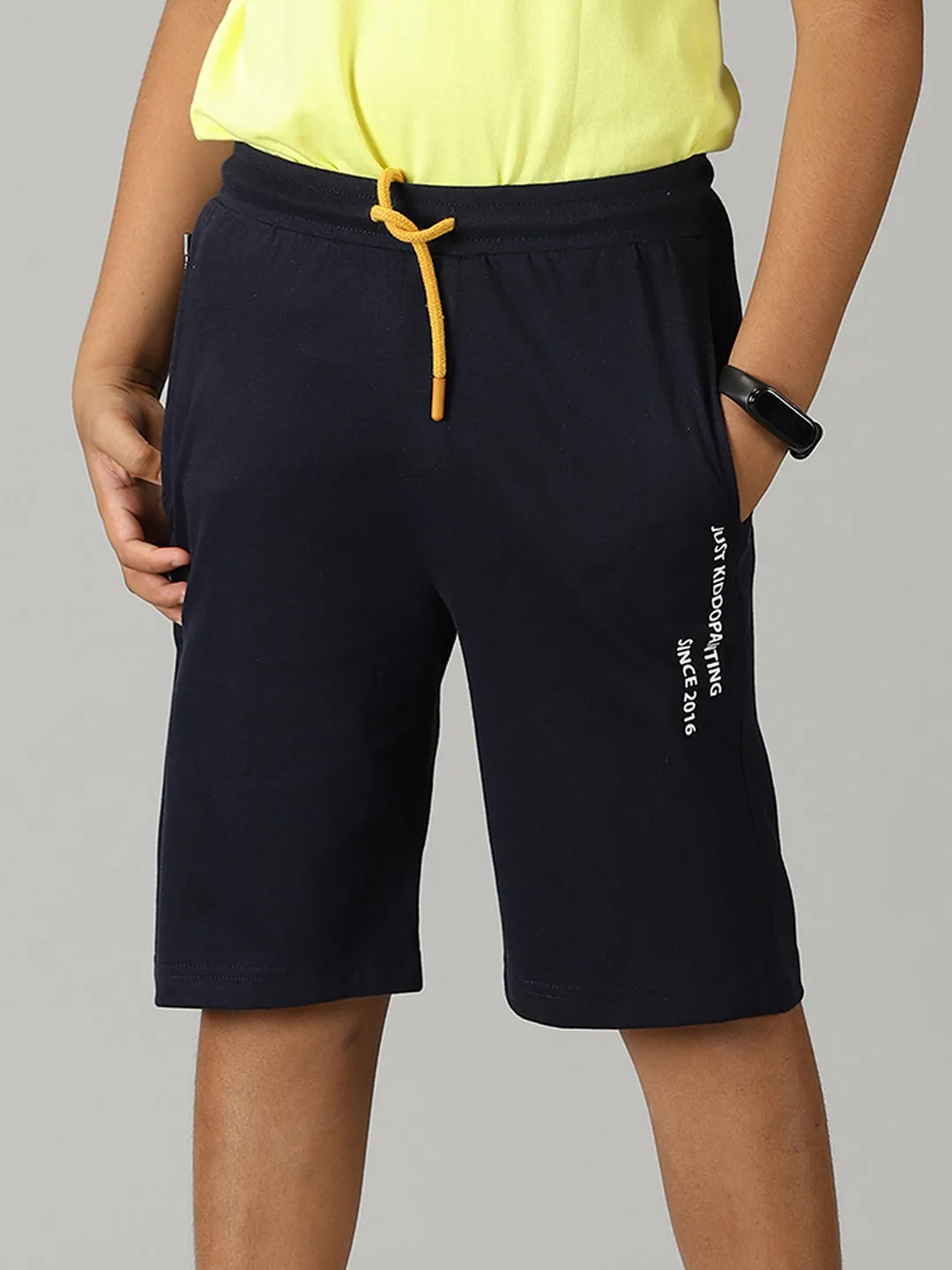 Boys Knit Shorts With Zipper Pocket