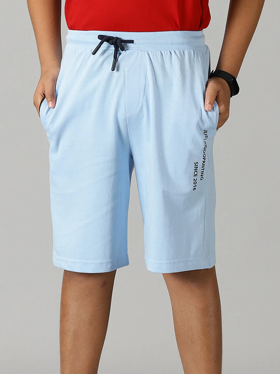 Boys Knit Shorts With Zipper Pocket