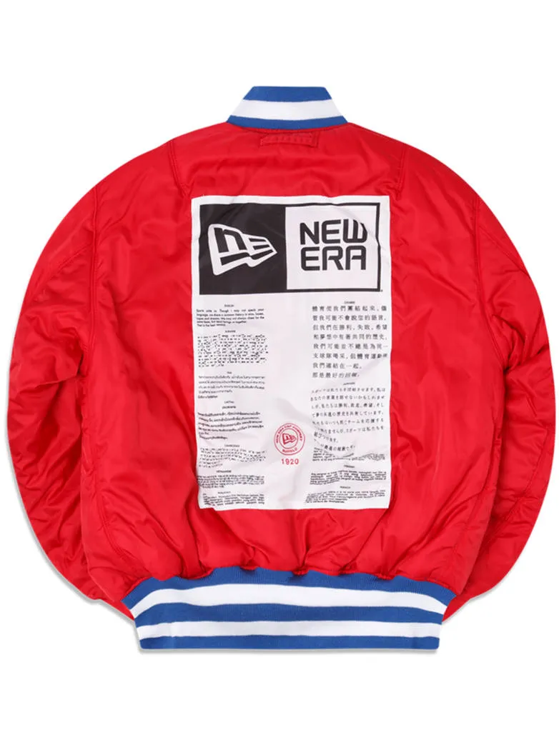 BUFFALO BILLS X ALPHA X NEW ERA MA-1 BOMBER JACKET