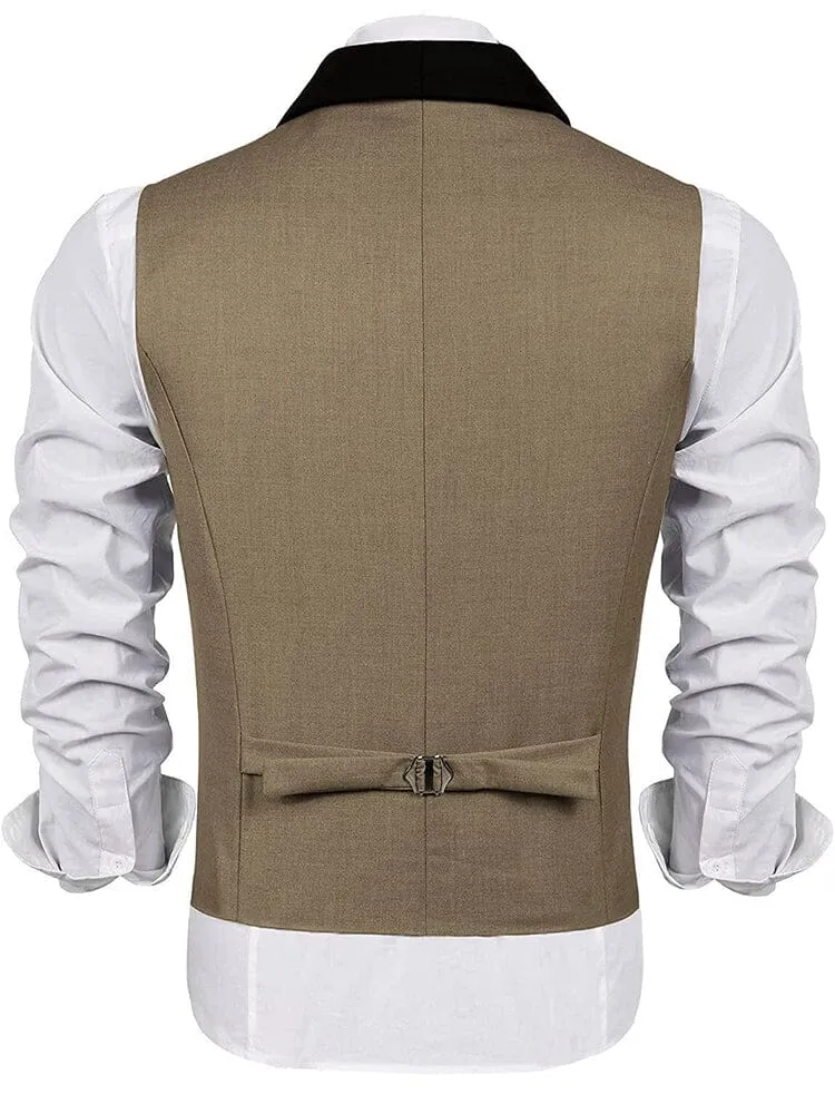 Buttons V-neck Suit Vest (US Only)