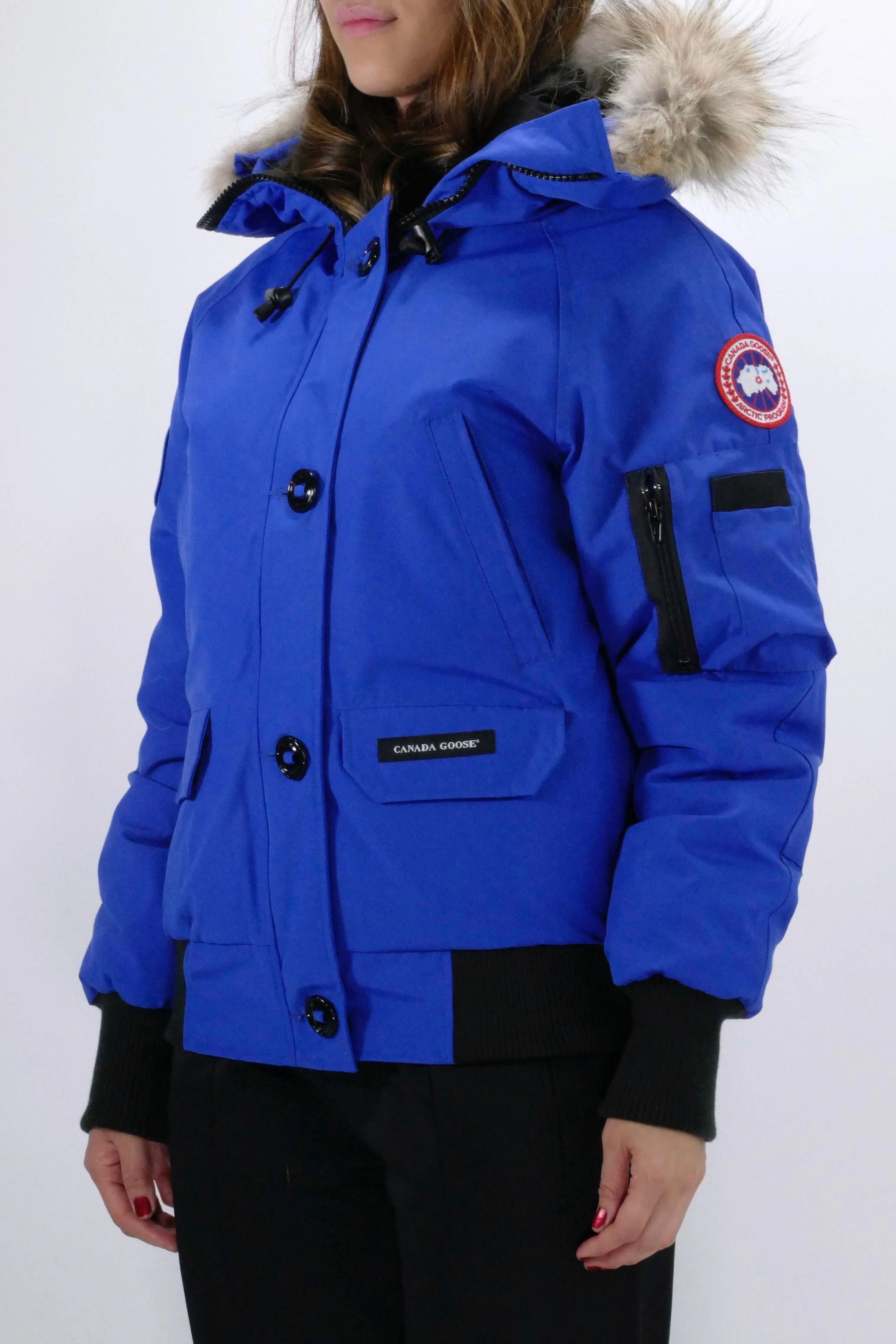 Canada Goose Womens Down Bomber Chilliwack PBI - Royal Blue