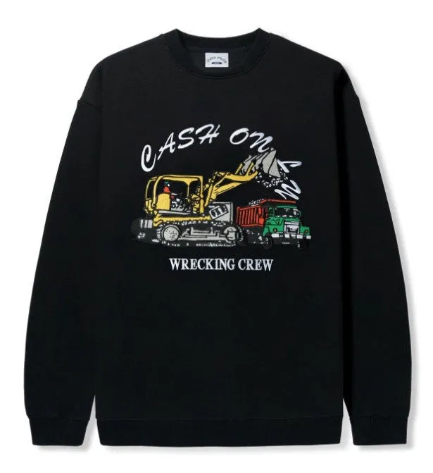 Cash Only Wrecking Crewneck / Black