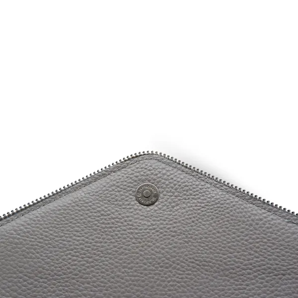 CASTLECRAG - Grey Clutch with Black Zipper Detailing