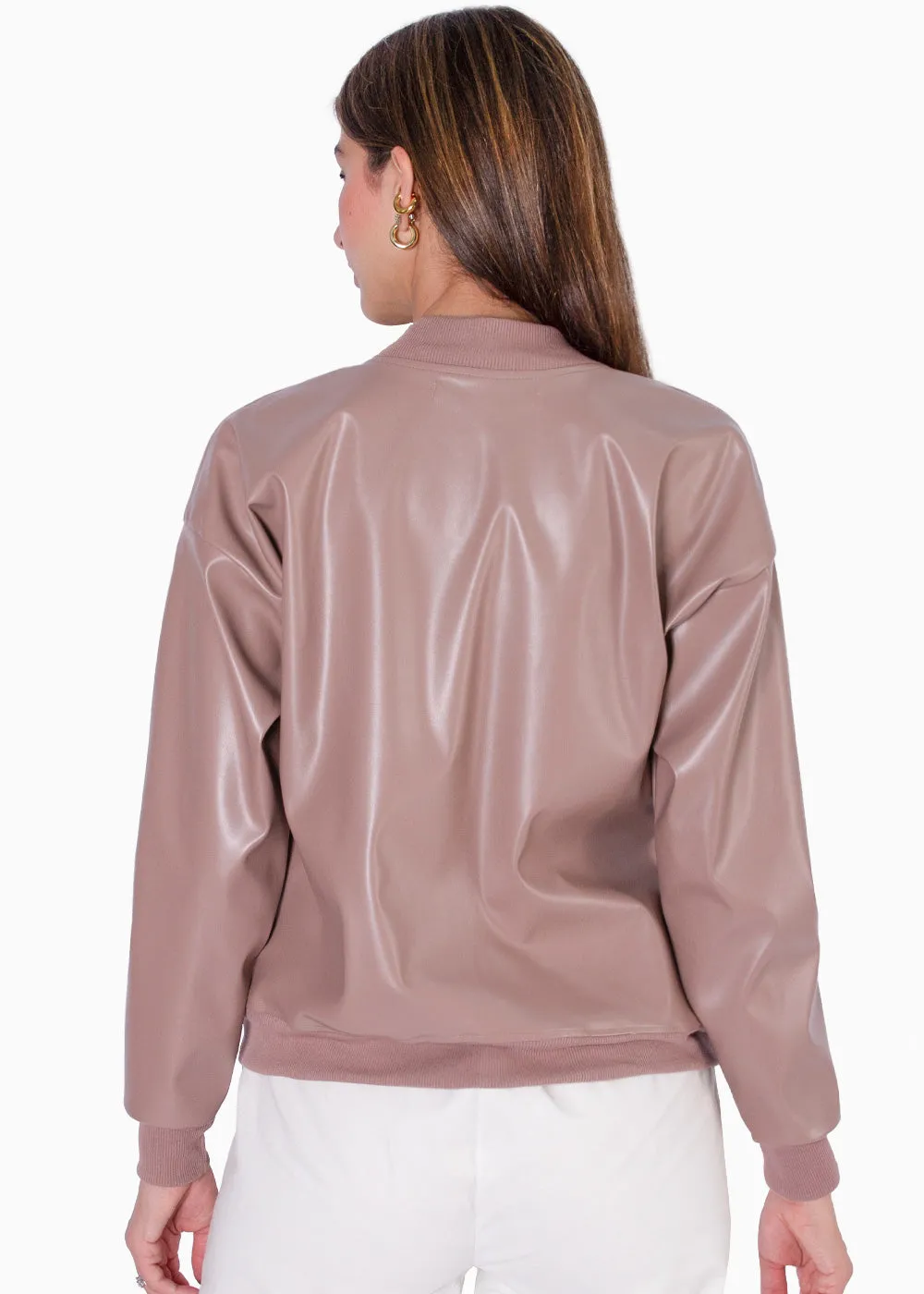 Chaqueta bomber tipo cuero - NINETTE