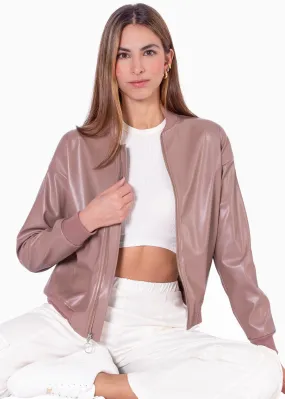 Chaqueta bomber tipo cuero - NINETTE