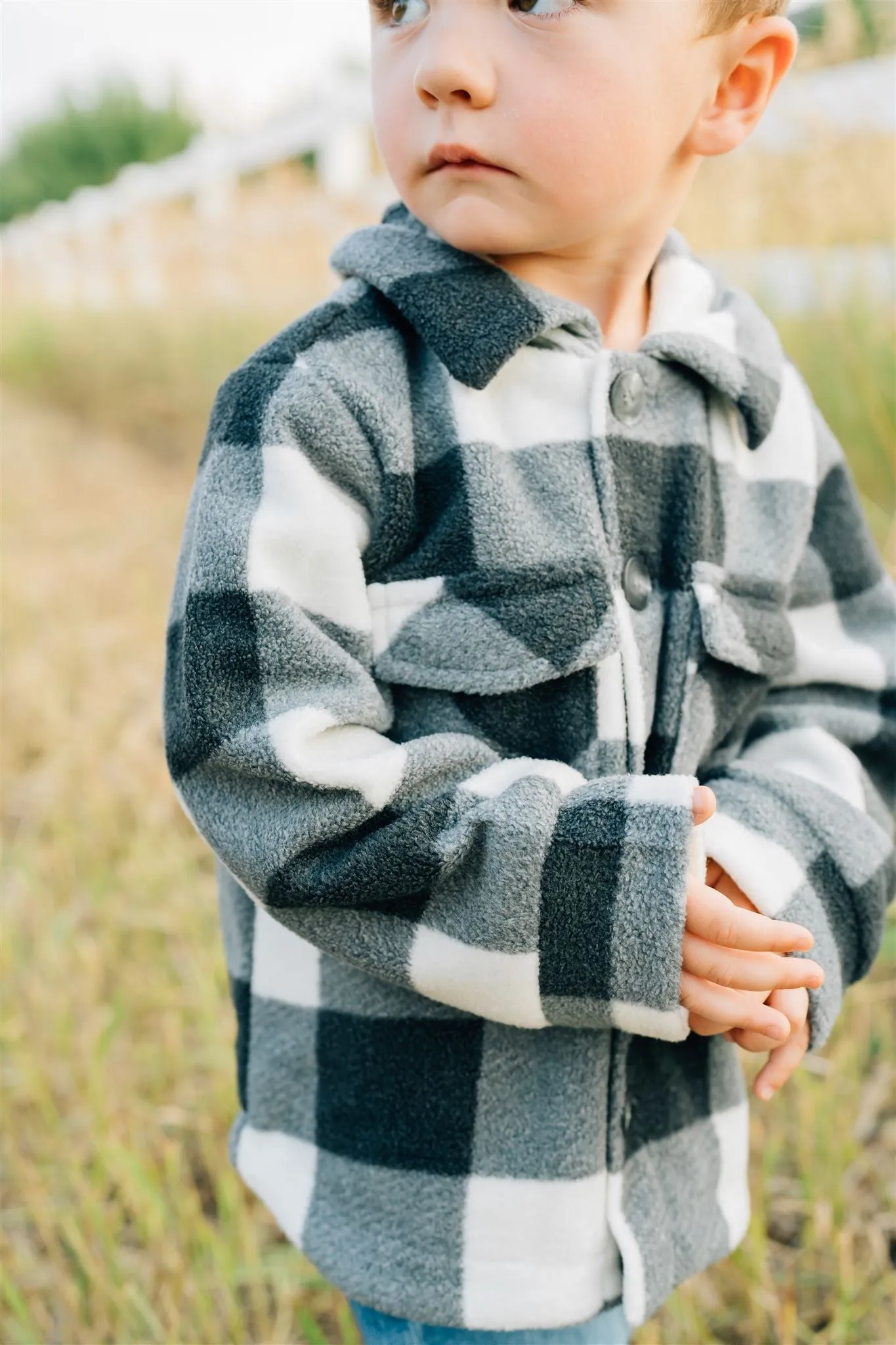 Checkered Sherpa Shacket