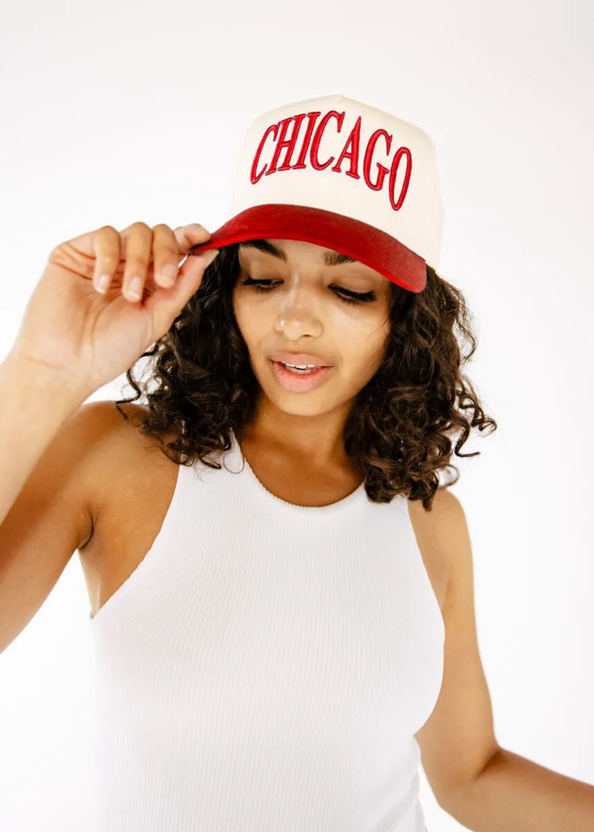 Chicago Puff Baseball Cap - Red