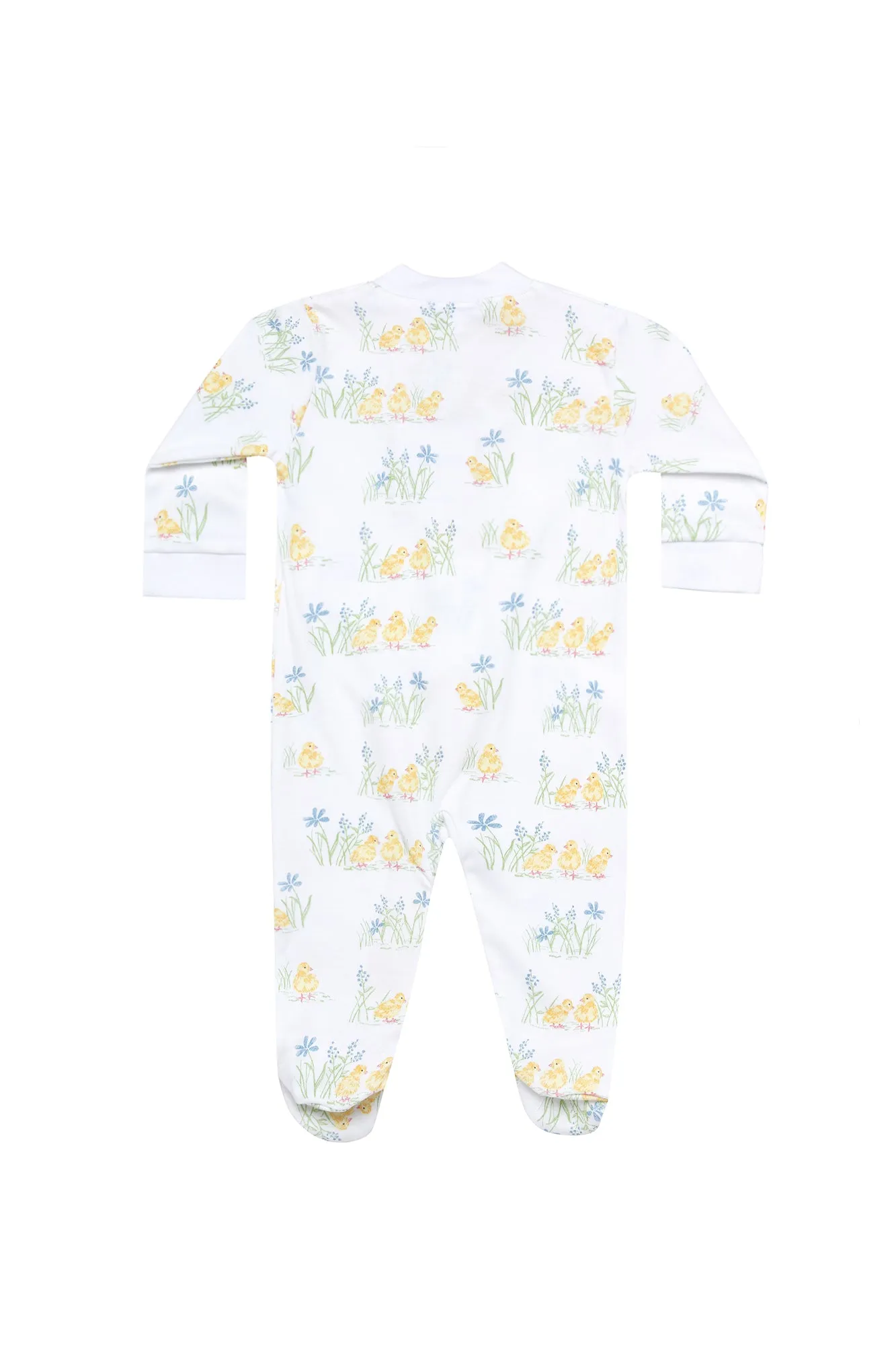 Chicks Print Zipper Footie