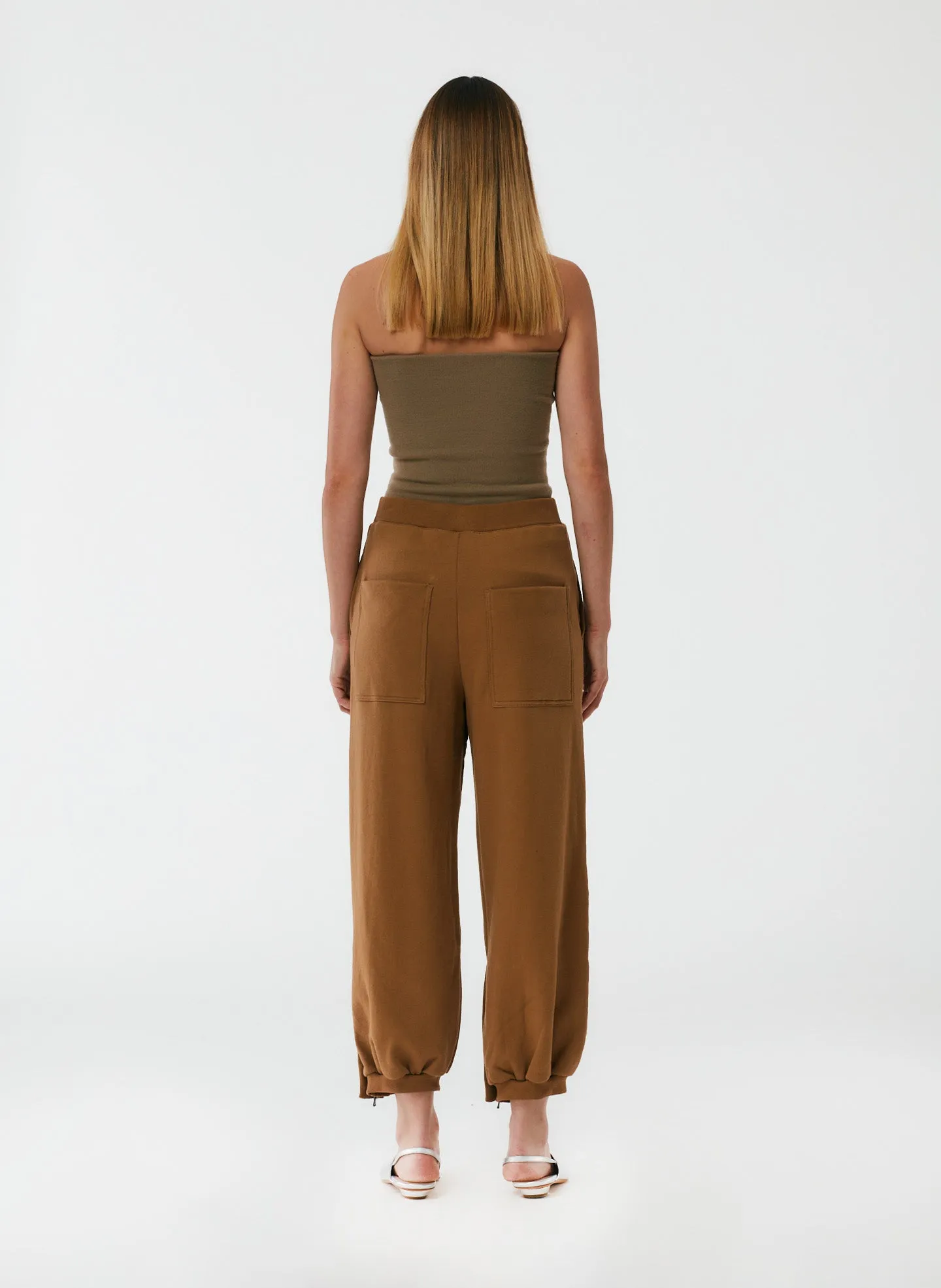 Cropped Sweatpant with Zipper