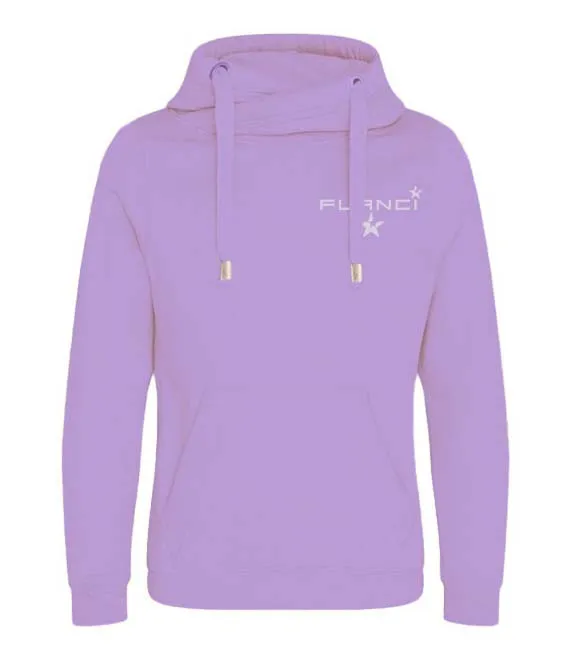 Cross Neck Hoodie | Mauve