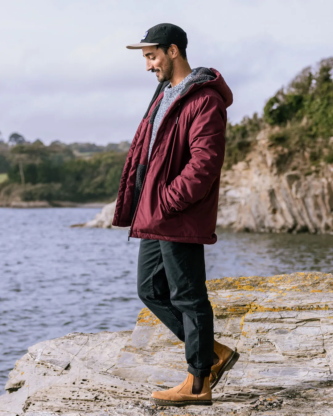 Discover Recycled Sherpa Lined Jacket - Wine