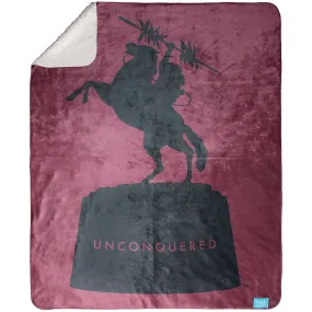 DivvyUp Unconquered Statue Sherpa Throw - Garnet