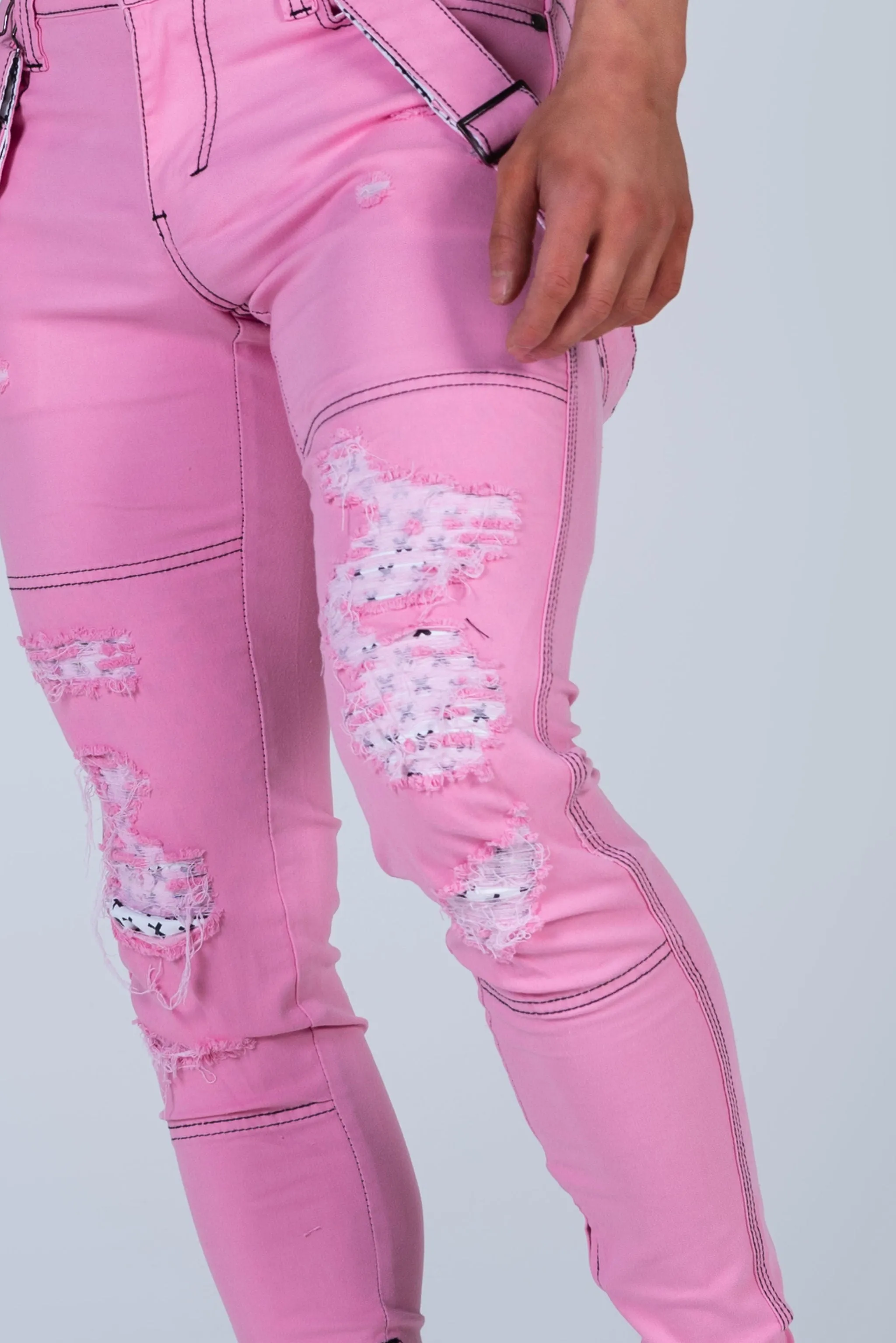 EARL PINK JEAN with Holes & Backing SOLD OUT