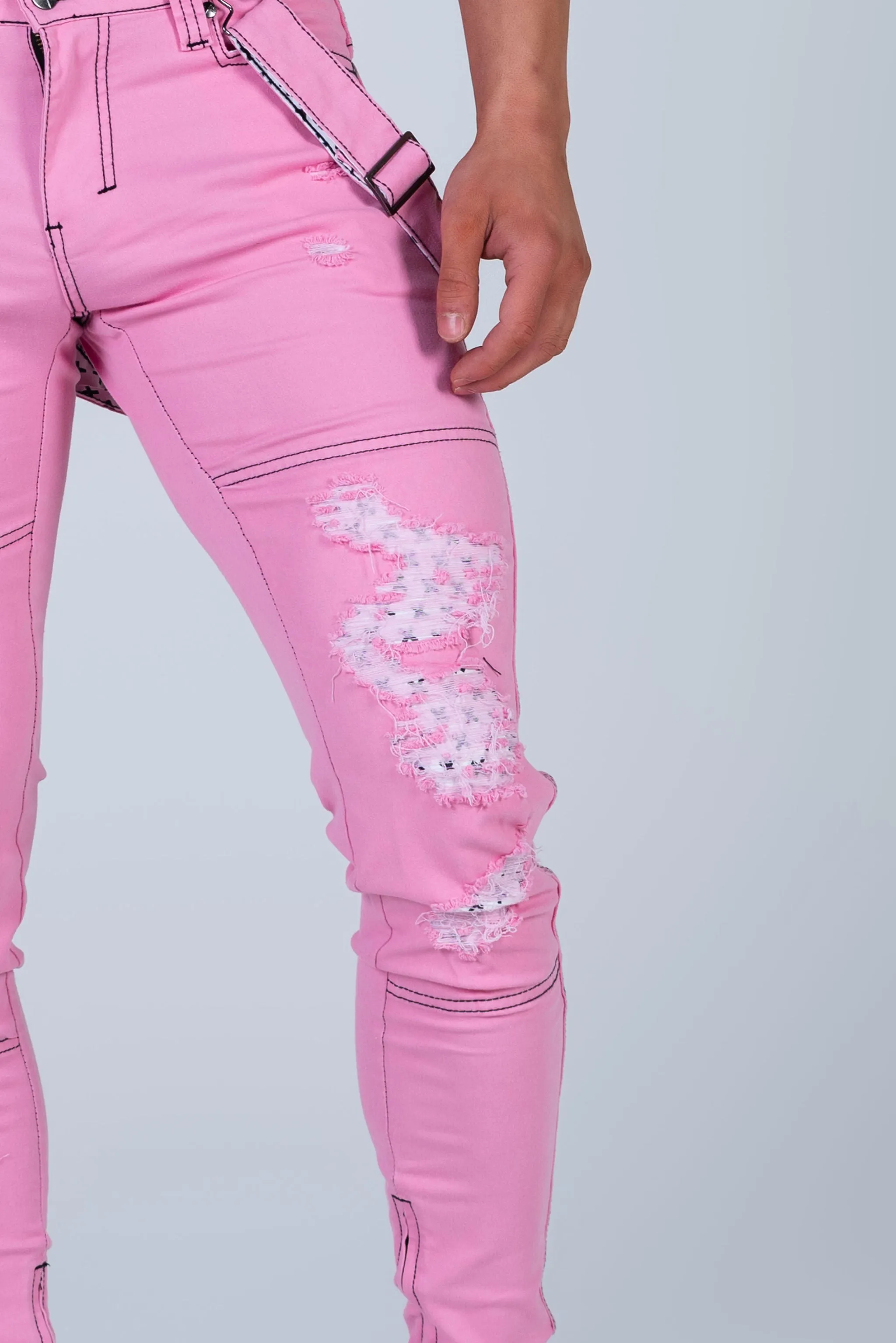 EARL PINK JEAN with Holes & Backing SOLD OUT