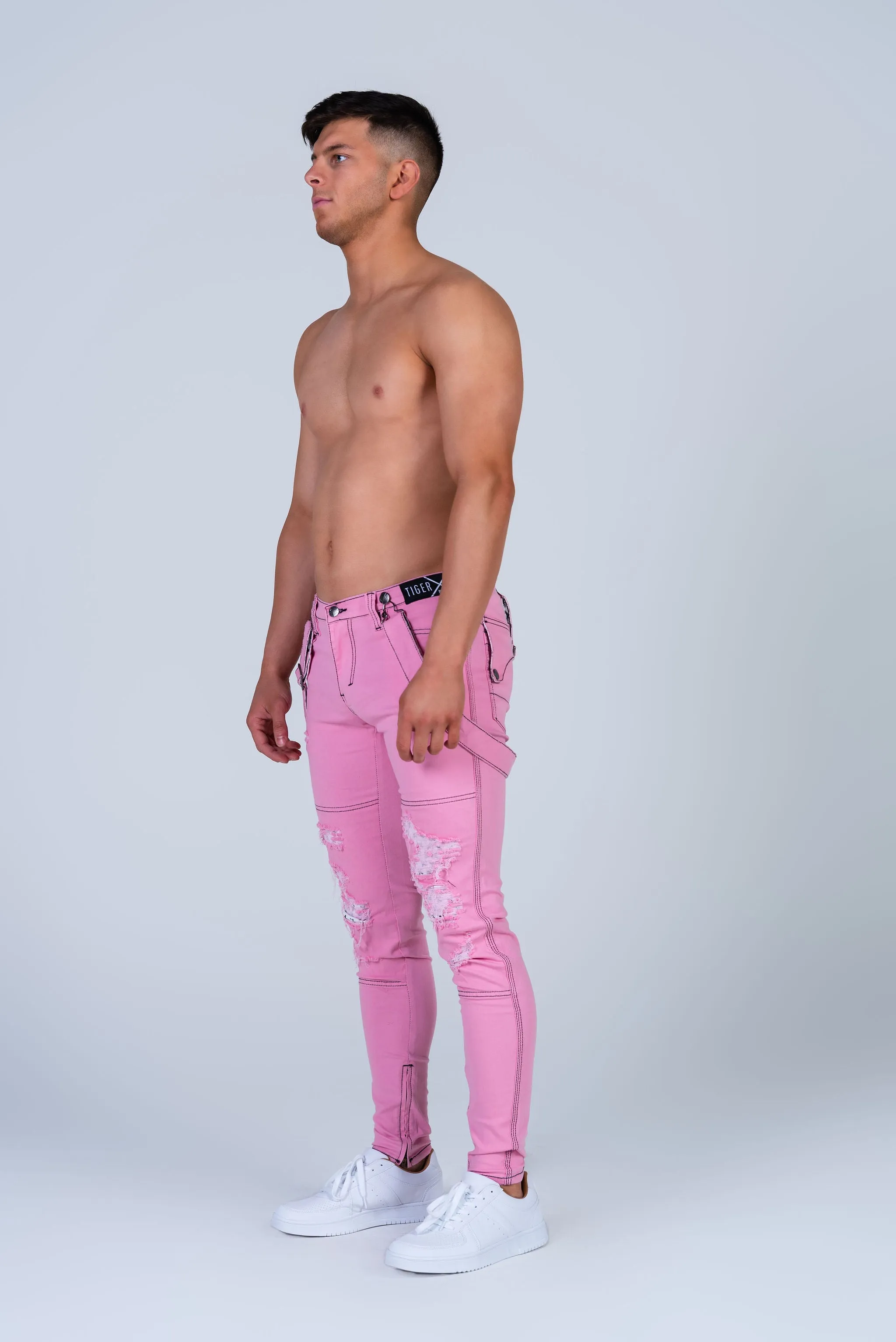 EARL PINK JEAN with Holes & Backing SOLD OUT