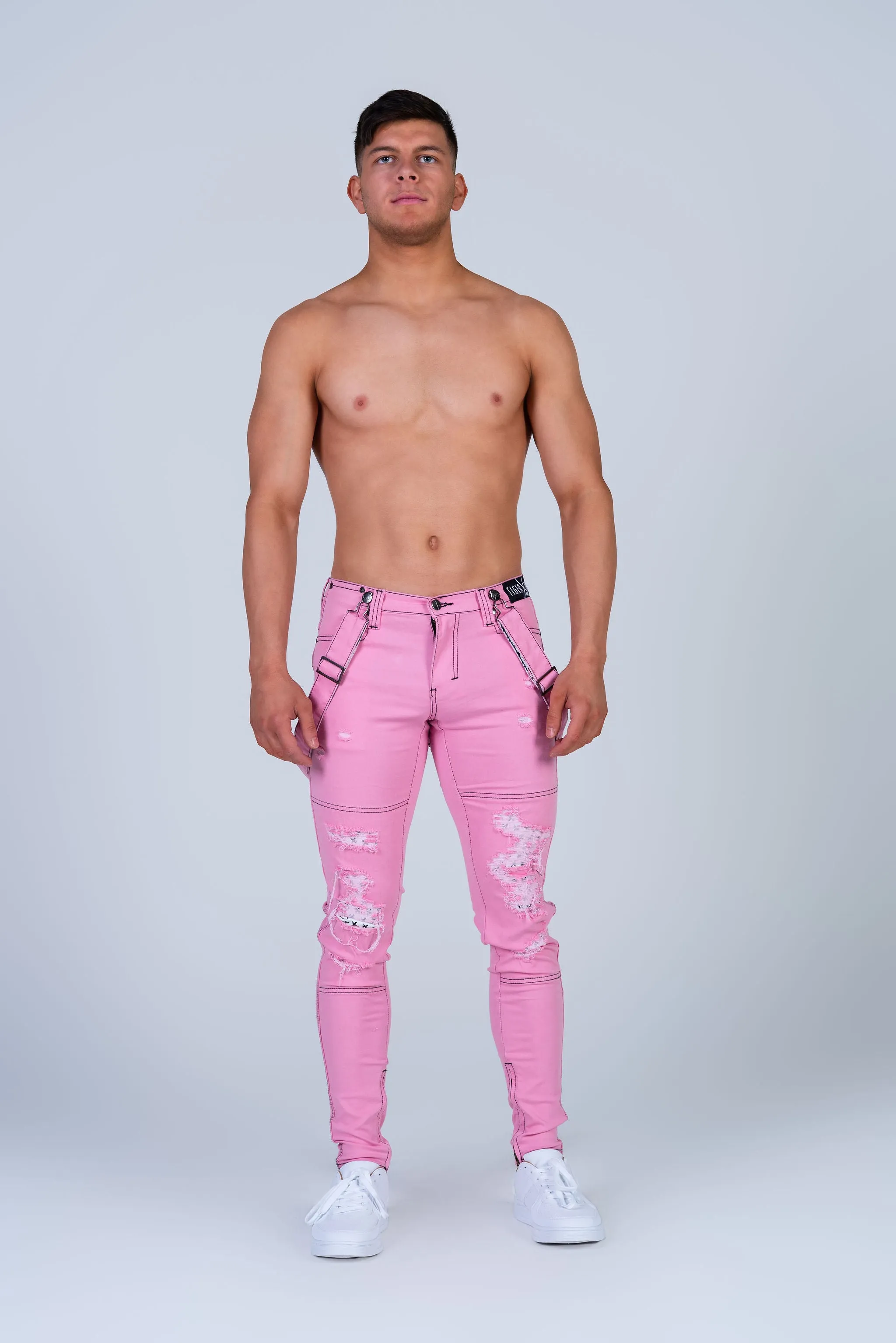 EARL PINK JEAN with Holes & Backing SOLD OUT