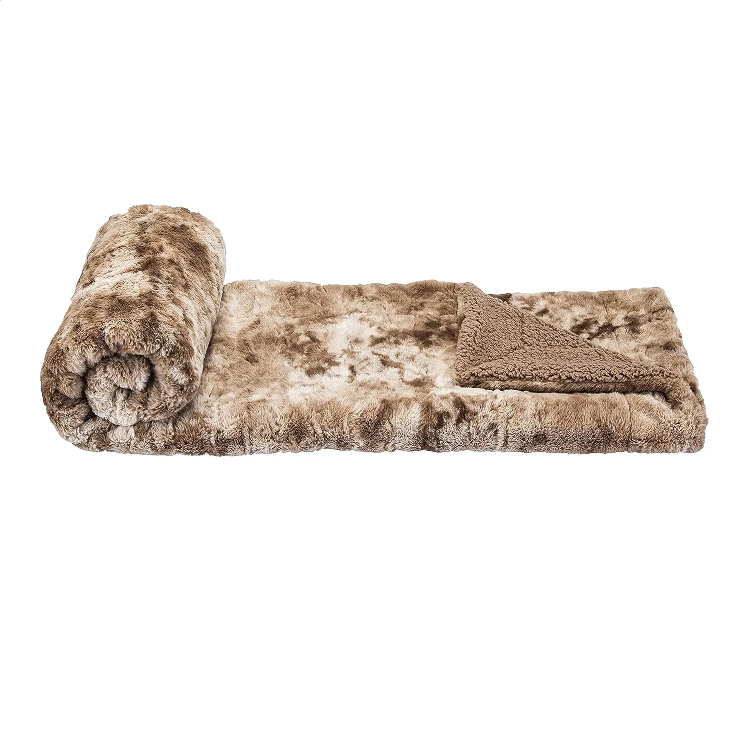 Faux Fur Sherpa Throw Blanket