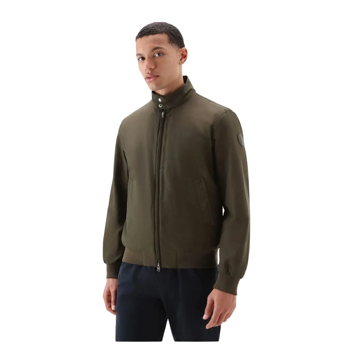 Giubbino Uomo Woolrich Bomber Cruiser Verde