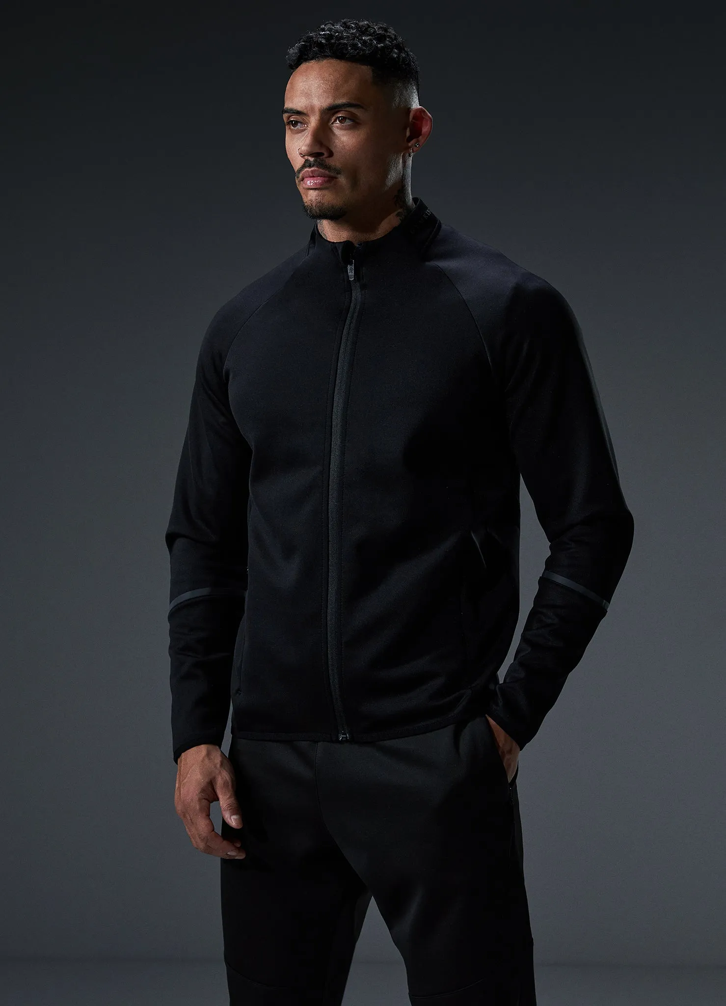 Gym King Alpha Poly Bomber Tracksuit - Black