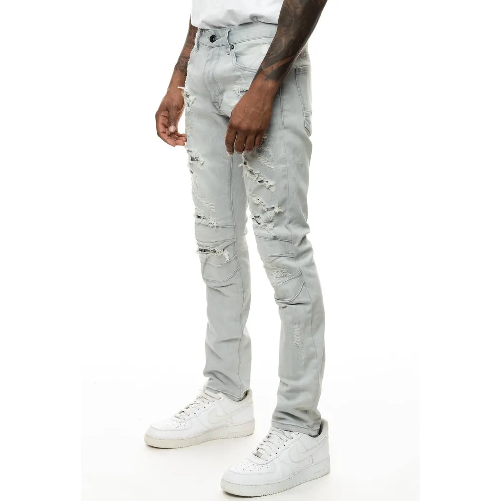 Heavy Rip & Repair Jean - Light Grey