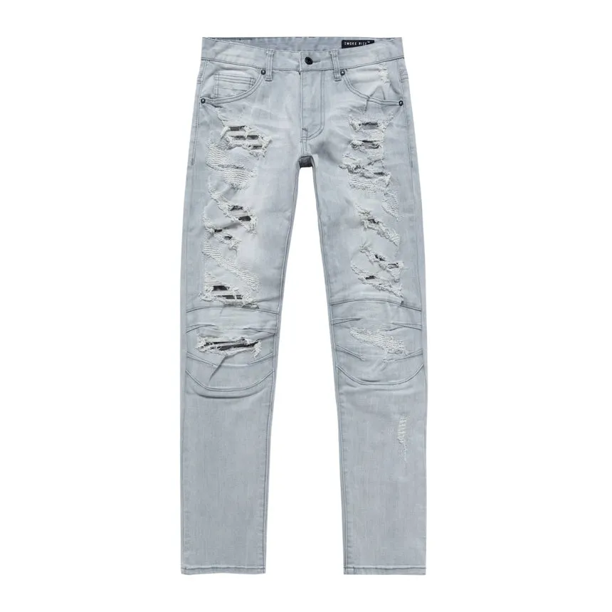 Heavy Rip & Repair Jean - Light Grey