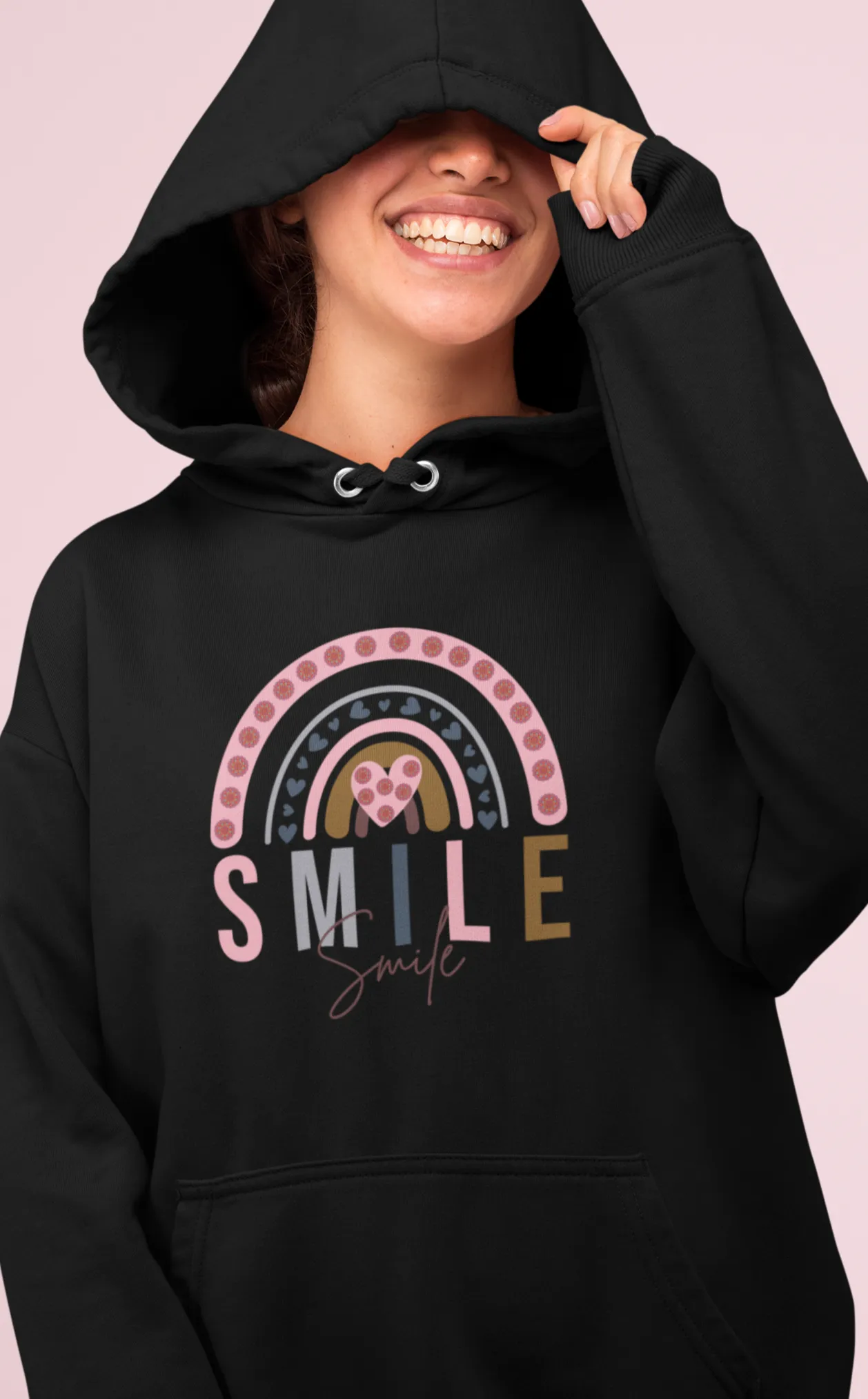 Hoodie - Rainbow Smile -