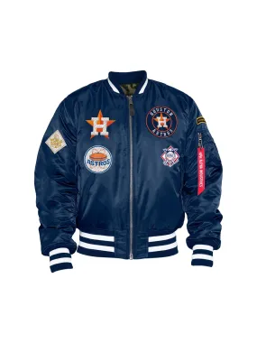 HOUSTON ASTROS X ALPHA X NEW ERA MA-1 BOMBER JACKET