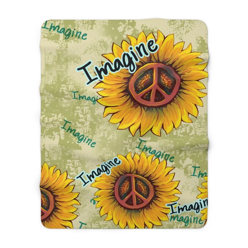 Imagine Sunflower - Sherpa Fleece Blanket