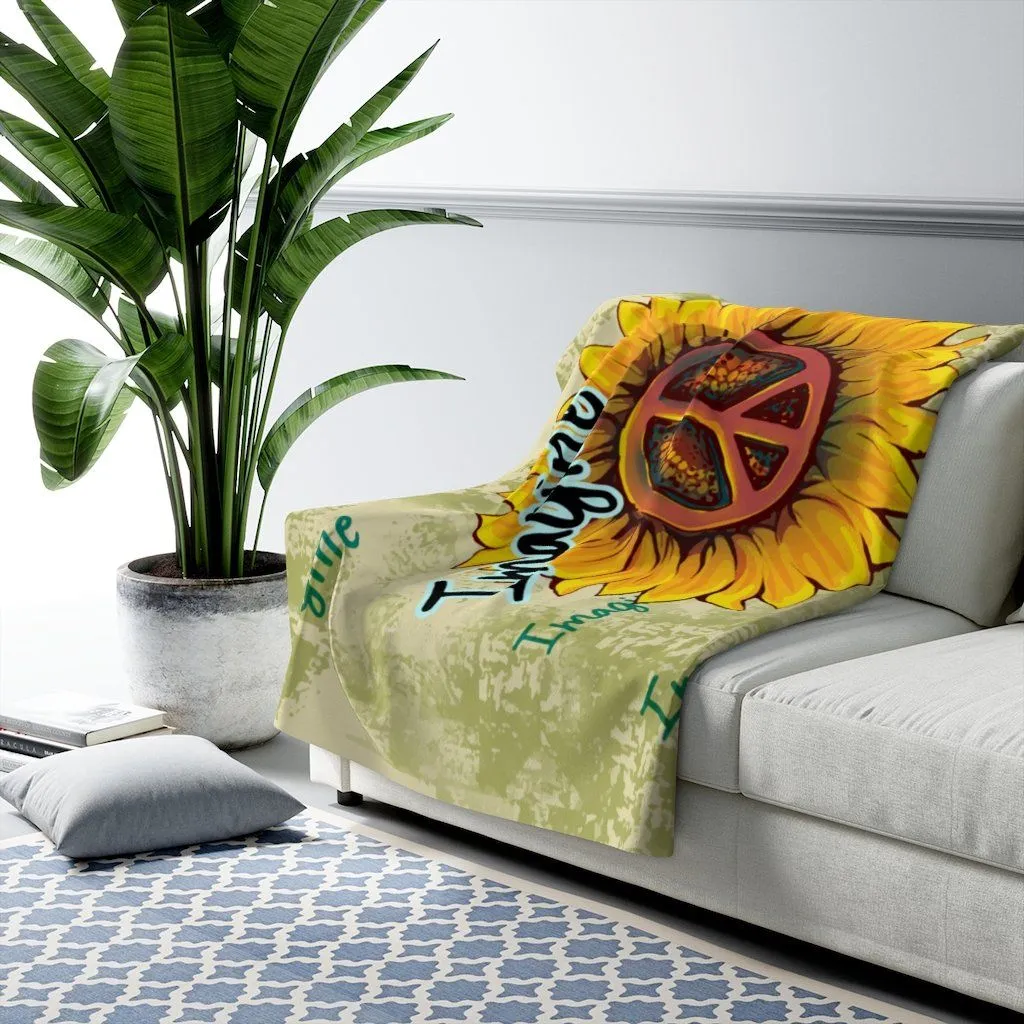 Imagine Sunflower - Sherpa Fleece Blanket