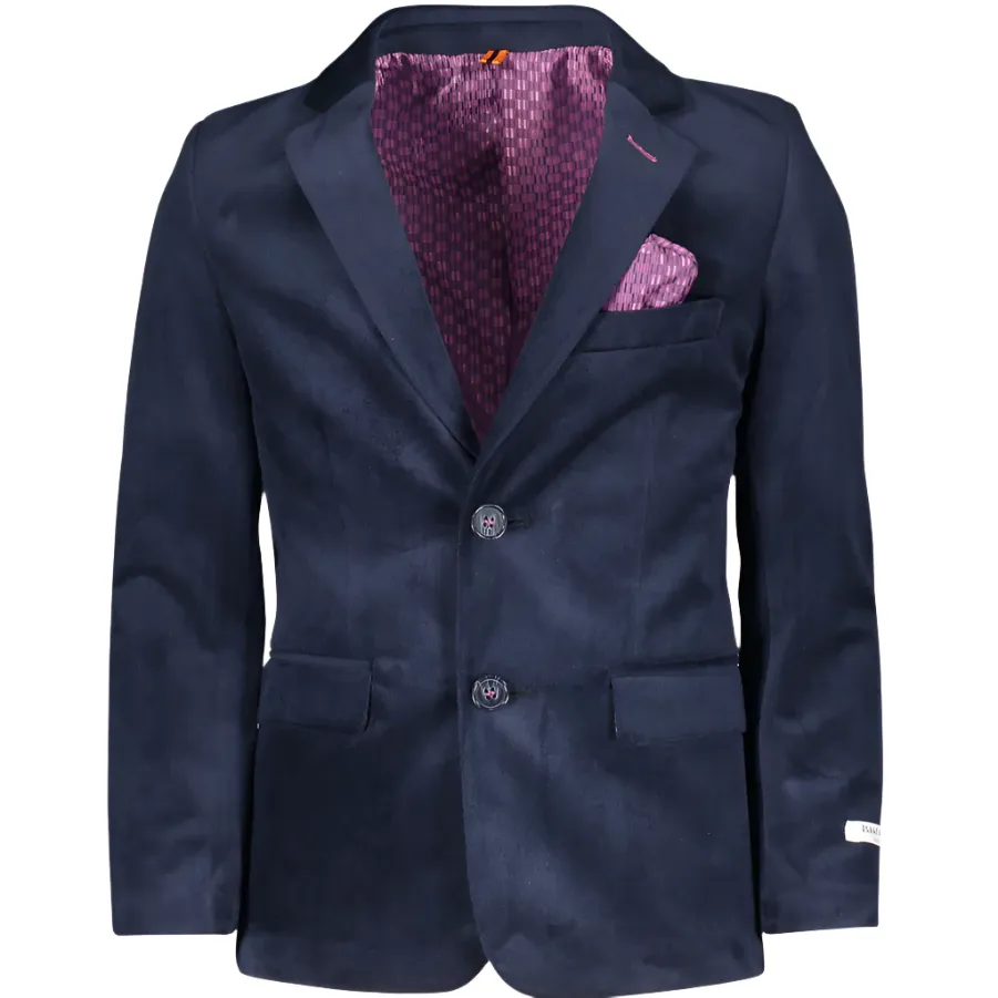 Isaac Mizrahi Boys Velvet Navy Blazer BL8110