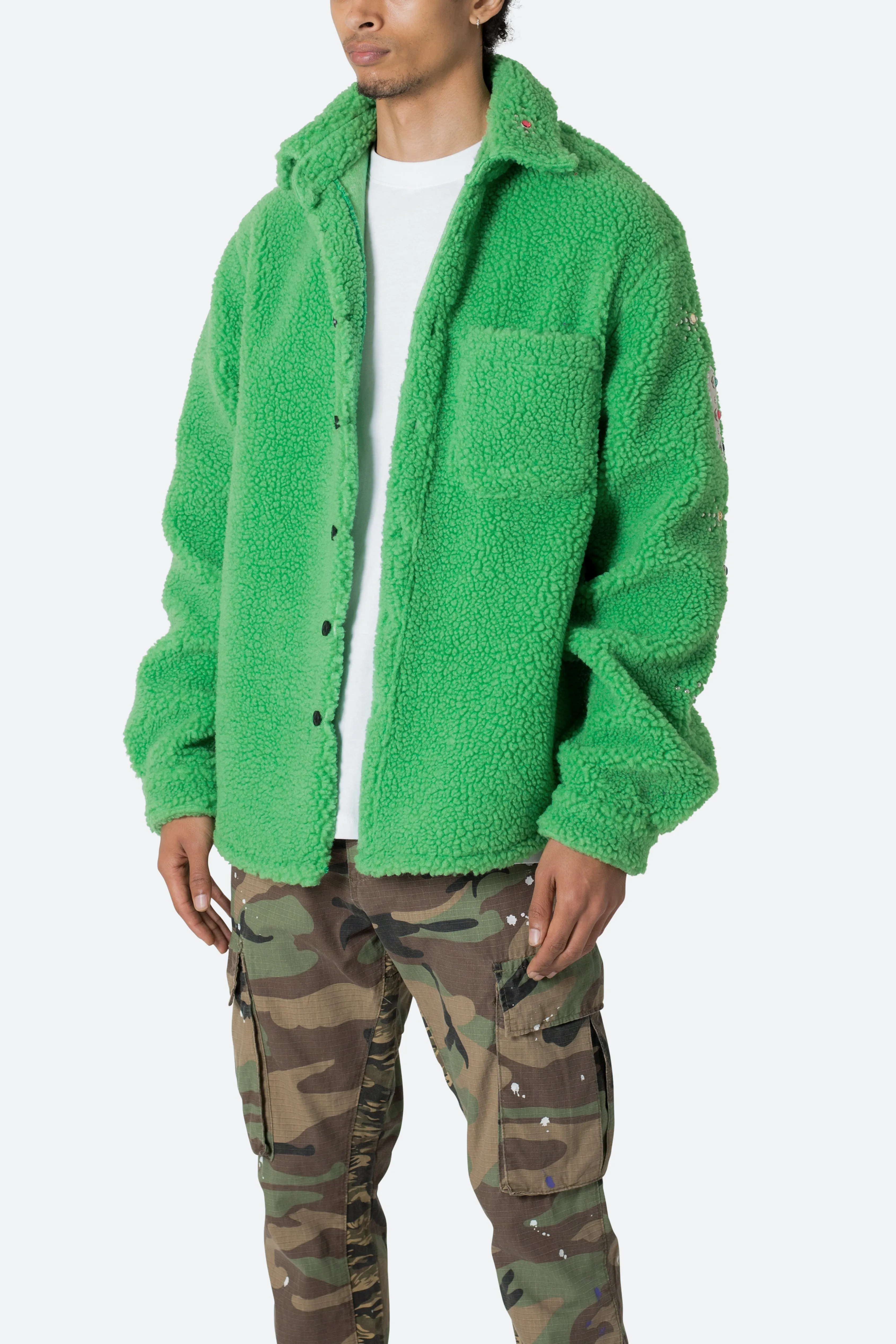 Jewel Sherpa Jacket - Green