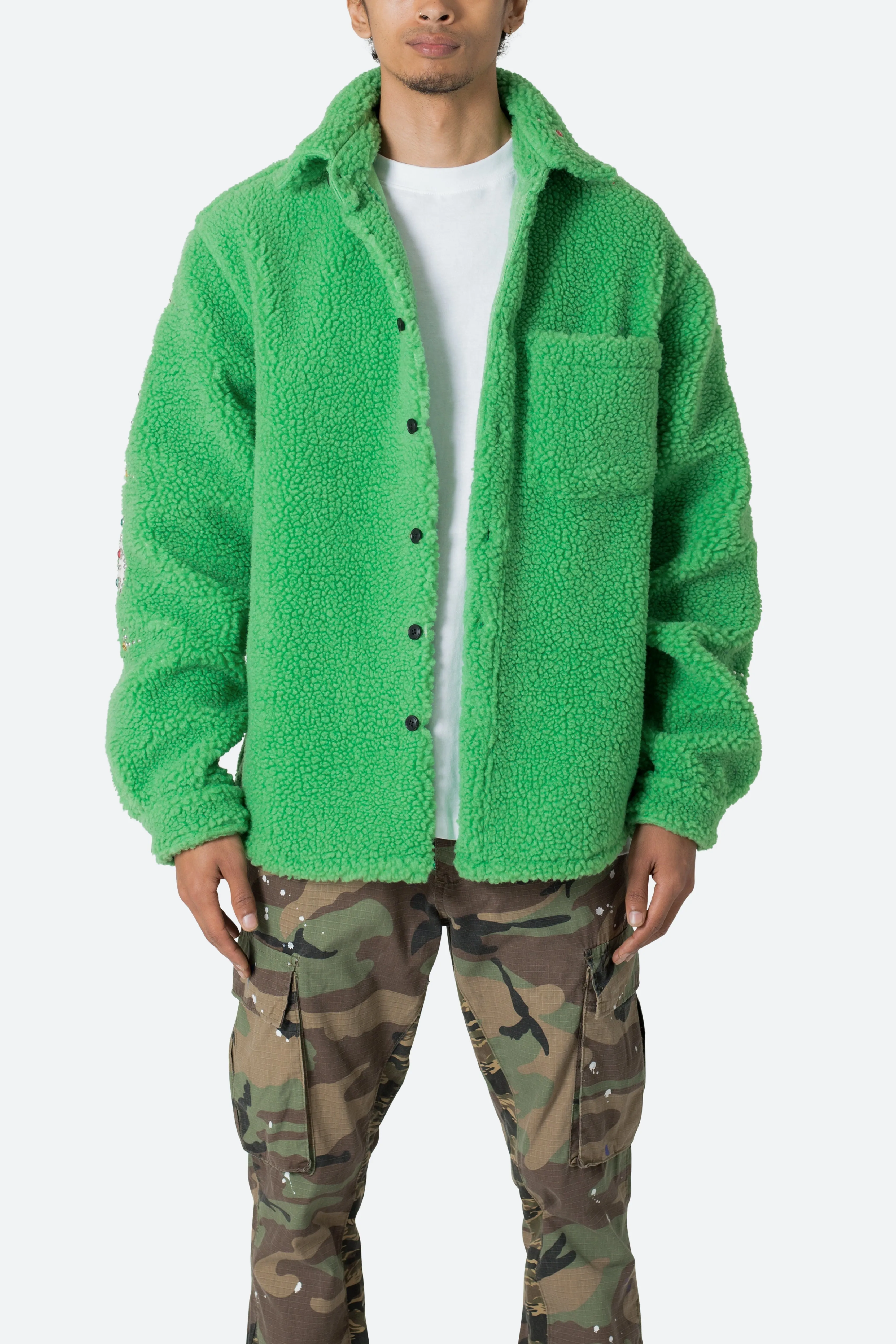 Jewel Sherpa Jacket - Green