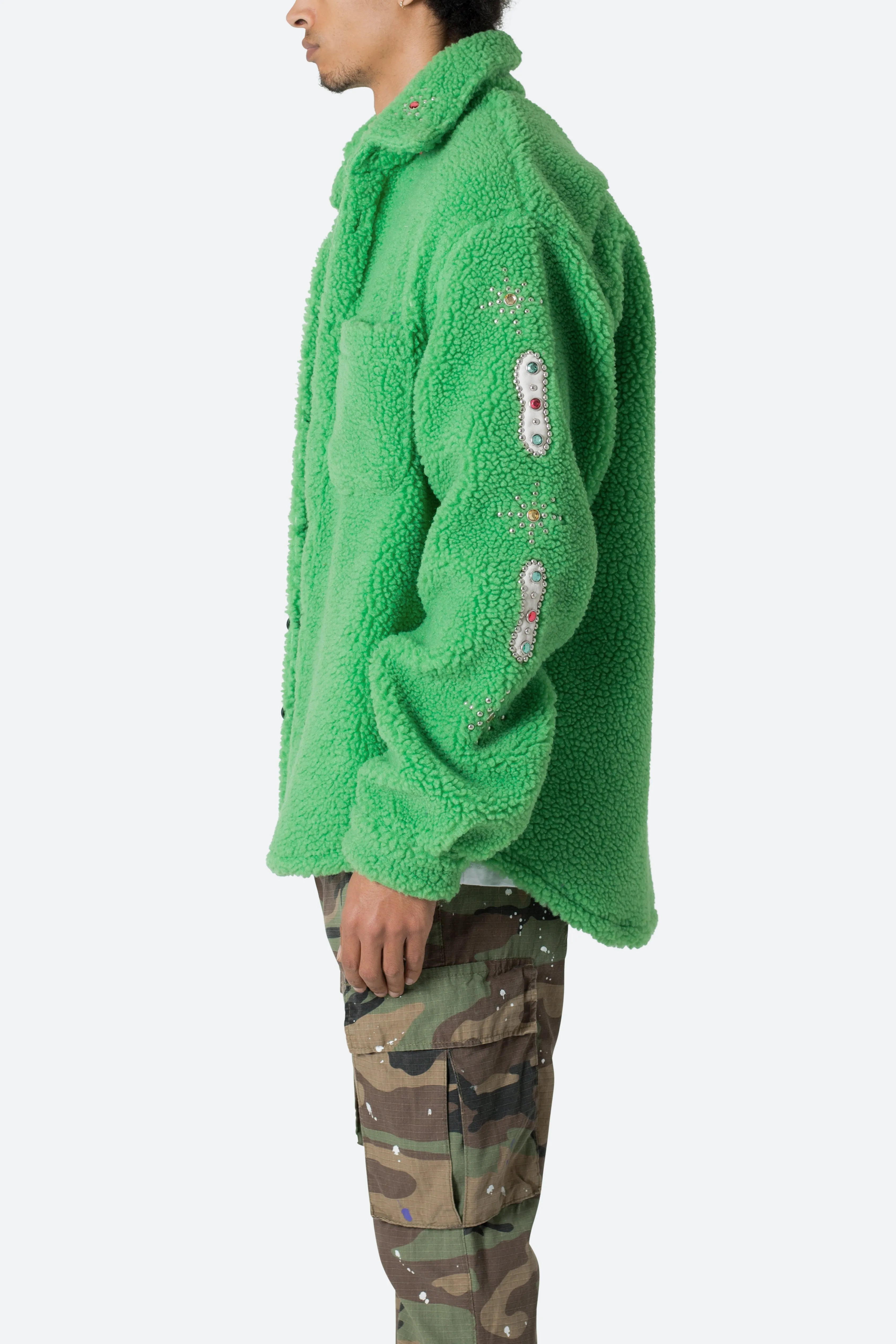 Jewel Sherpa Jacket - Green