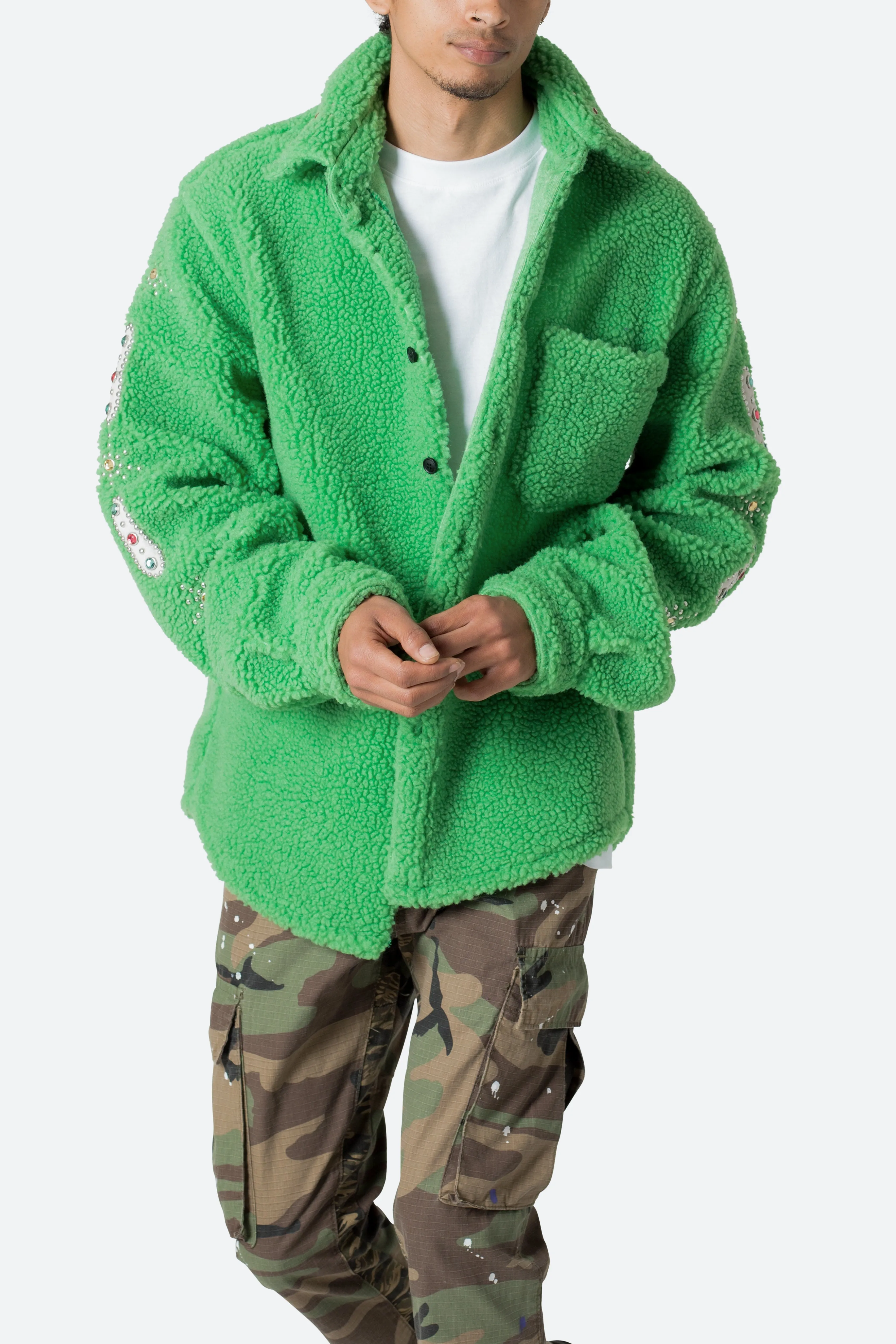 Jewel Sherpa Jacket - Green