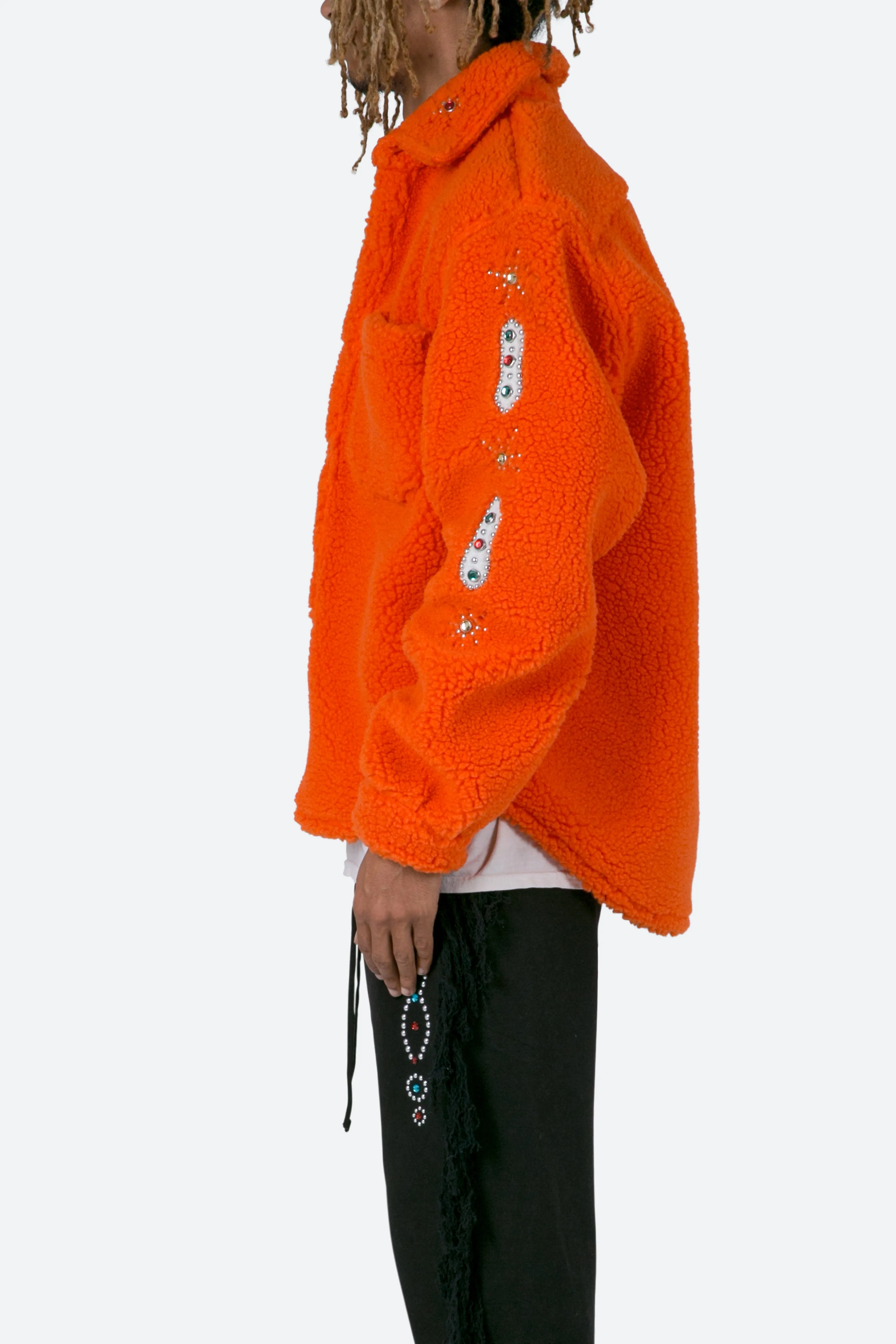 Jewel Sherpa Jacket - Orange