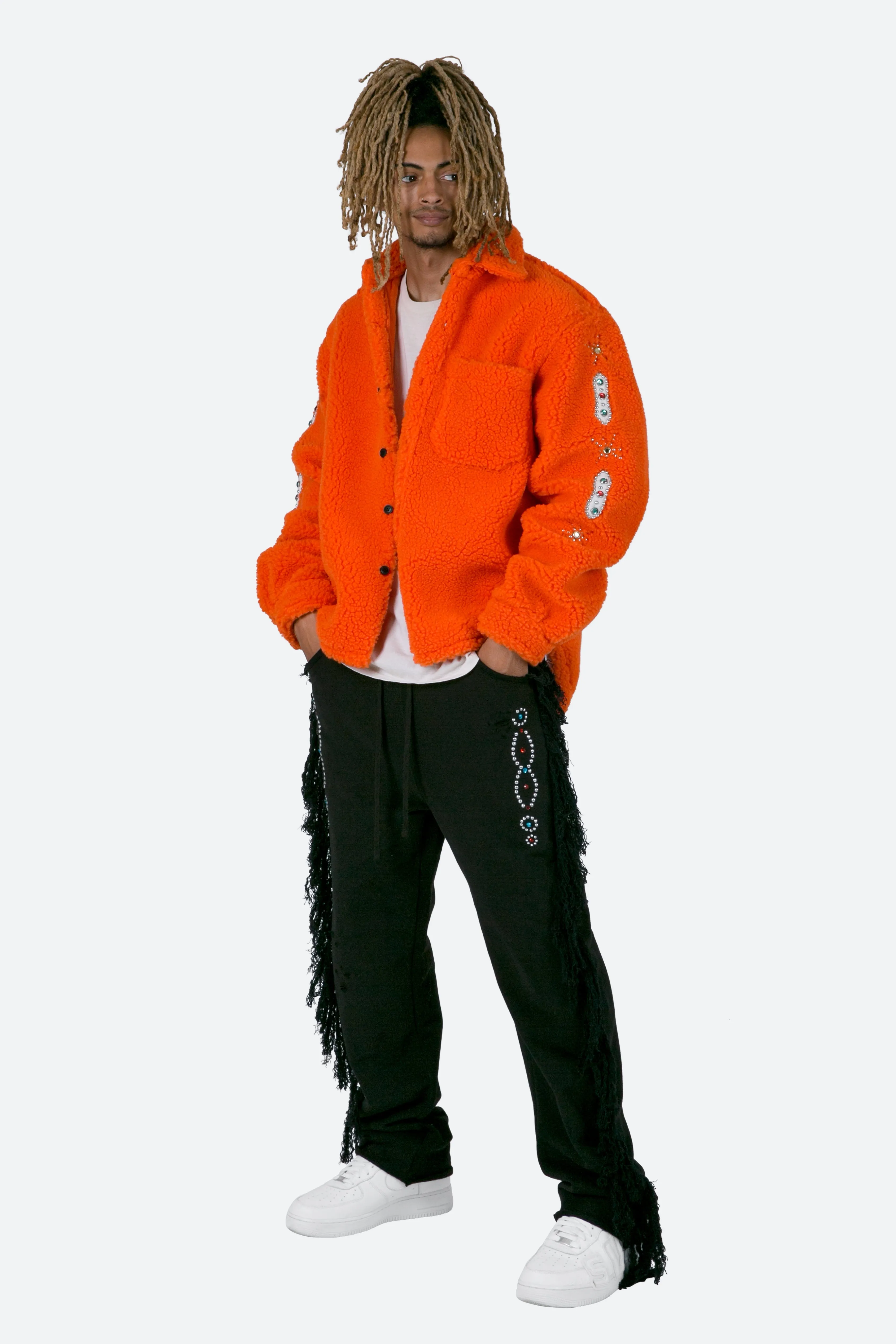 Jewel Sherpa Jacket - Orange