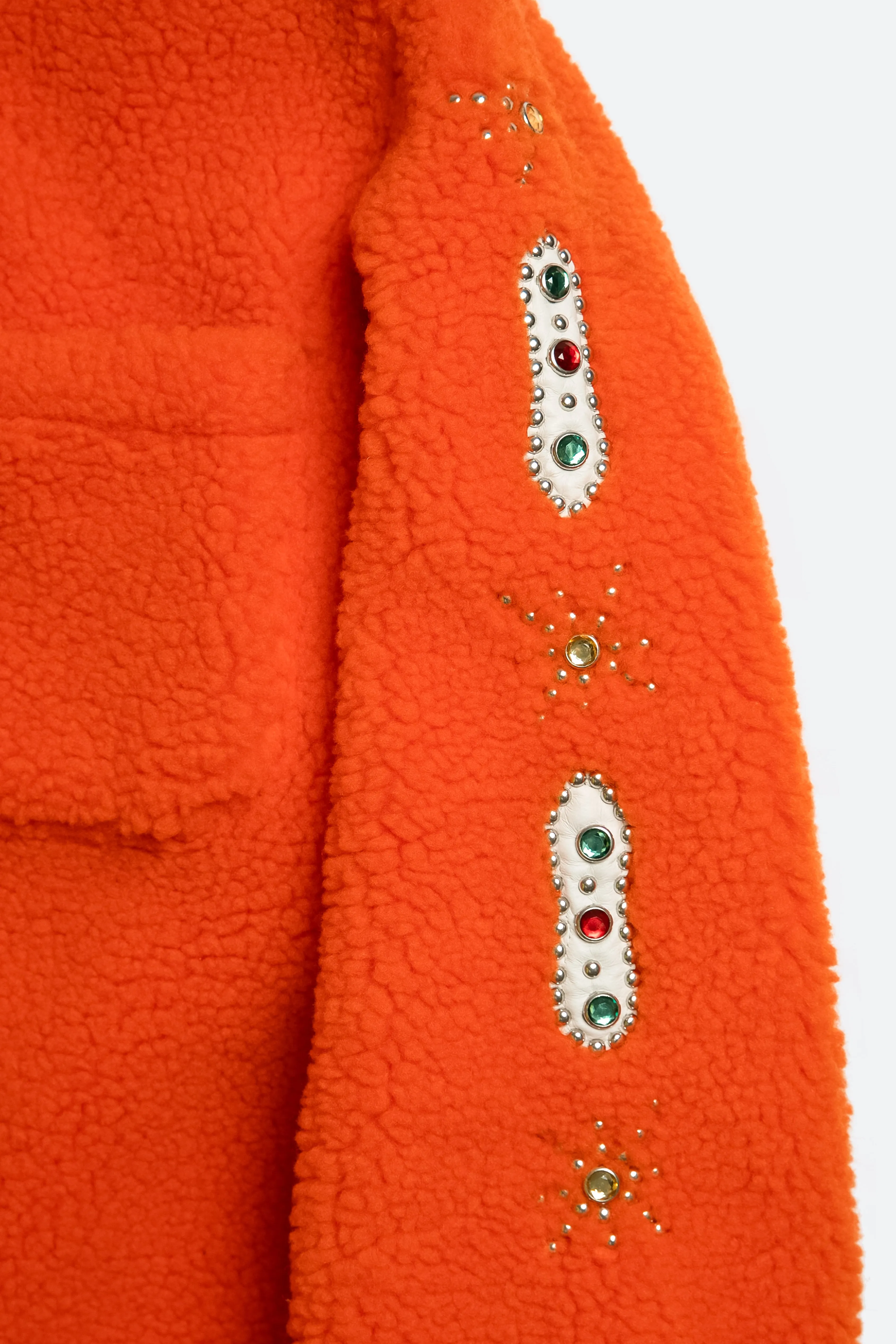 Jewel Sherpa Jacket - Orange