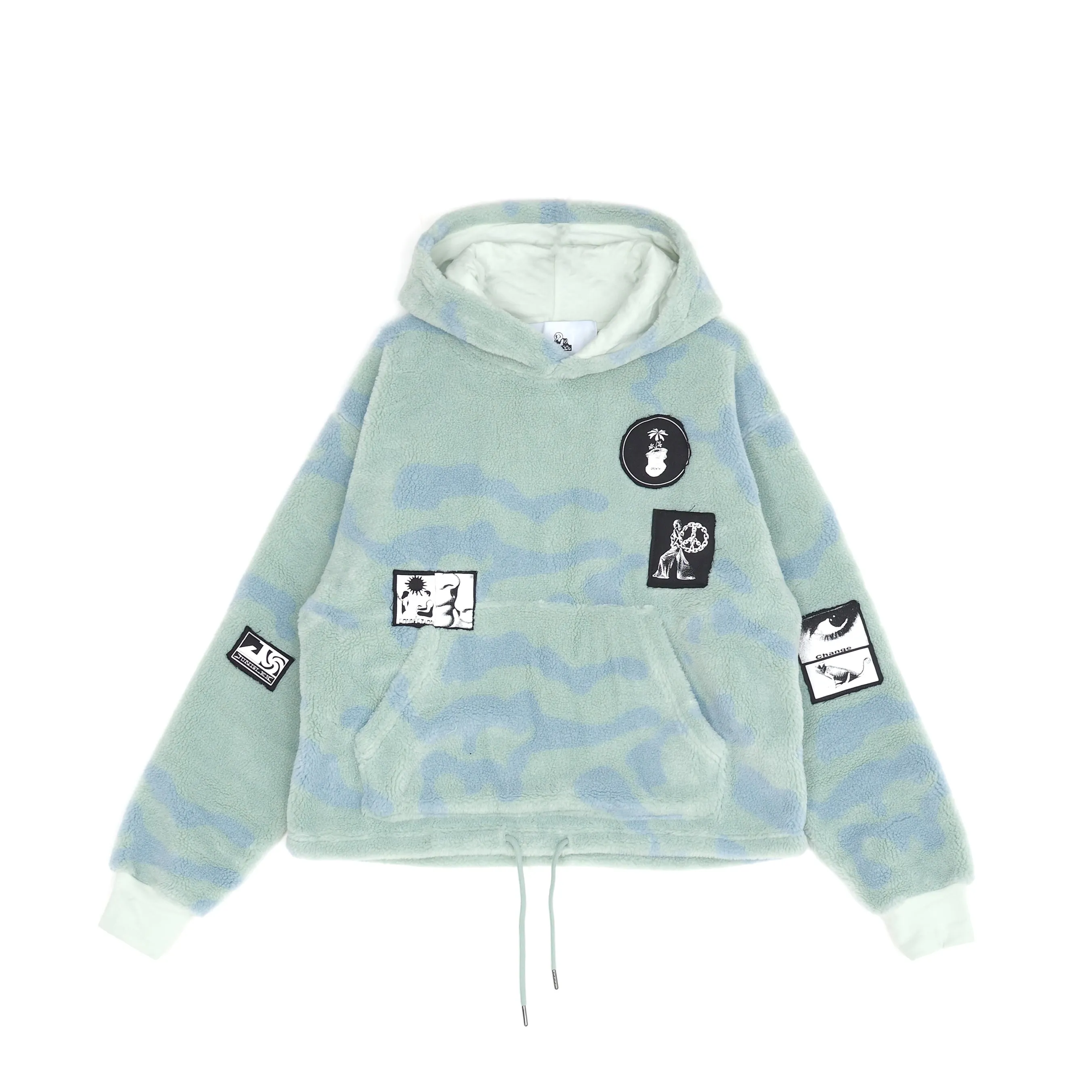 Jungles JUNGLES Sherpa Dyed Patch Hoodie 'Tie Dye'