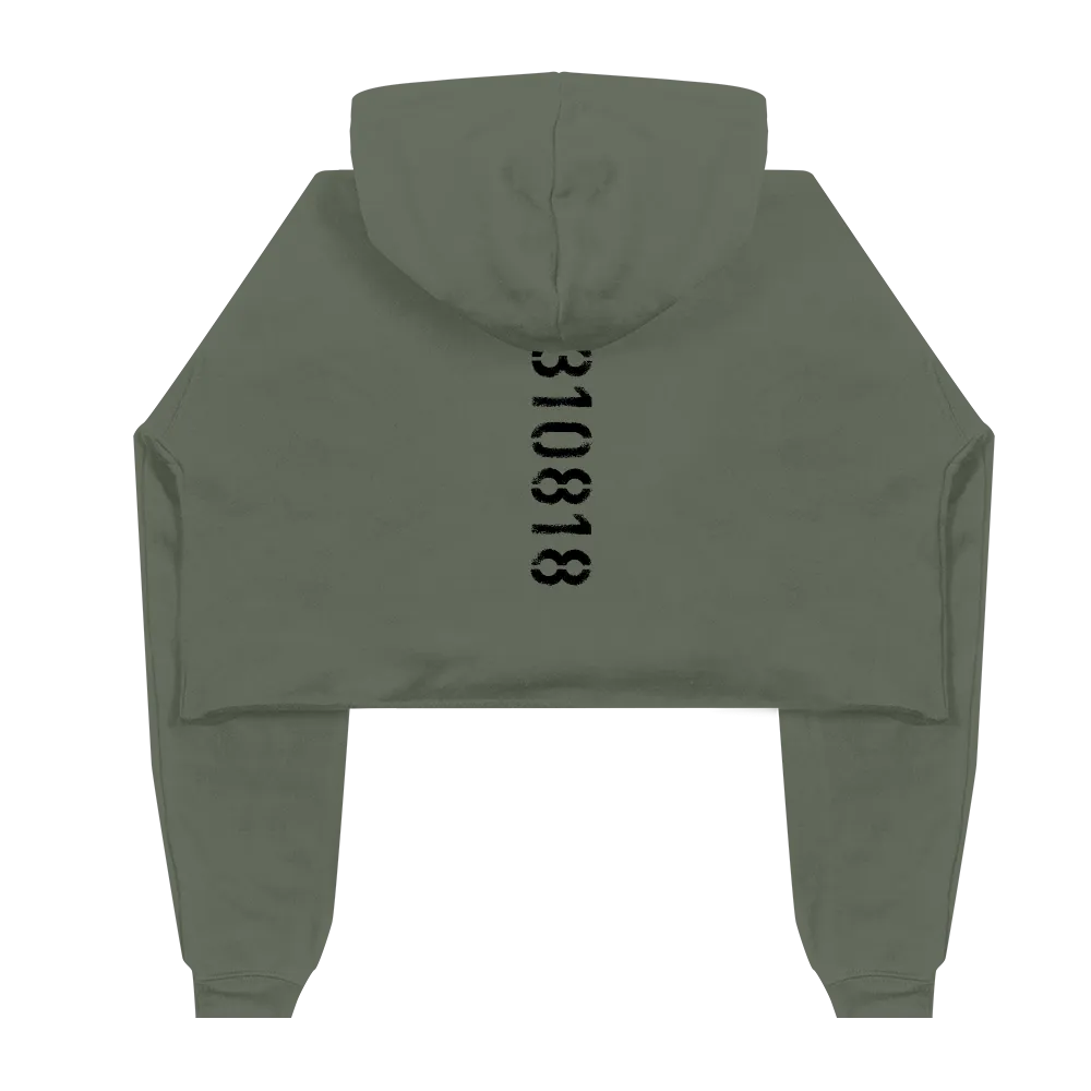 KAMIKAZE GREEN CROPPED HOODIE