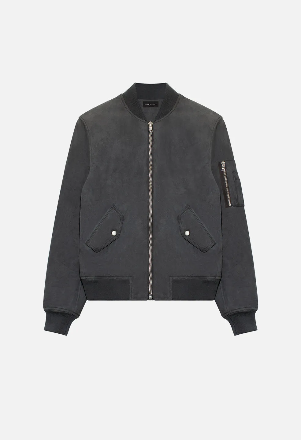 Leather Bogota Bomber / Charcoal Suede